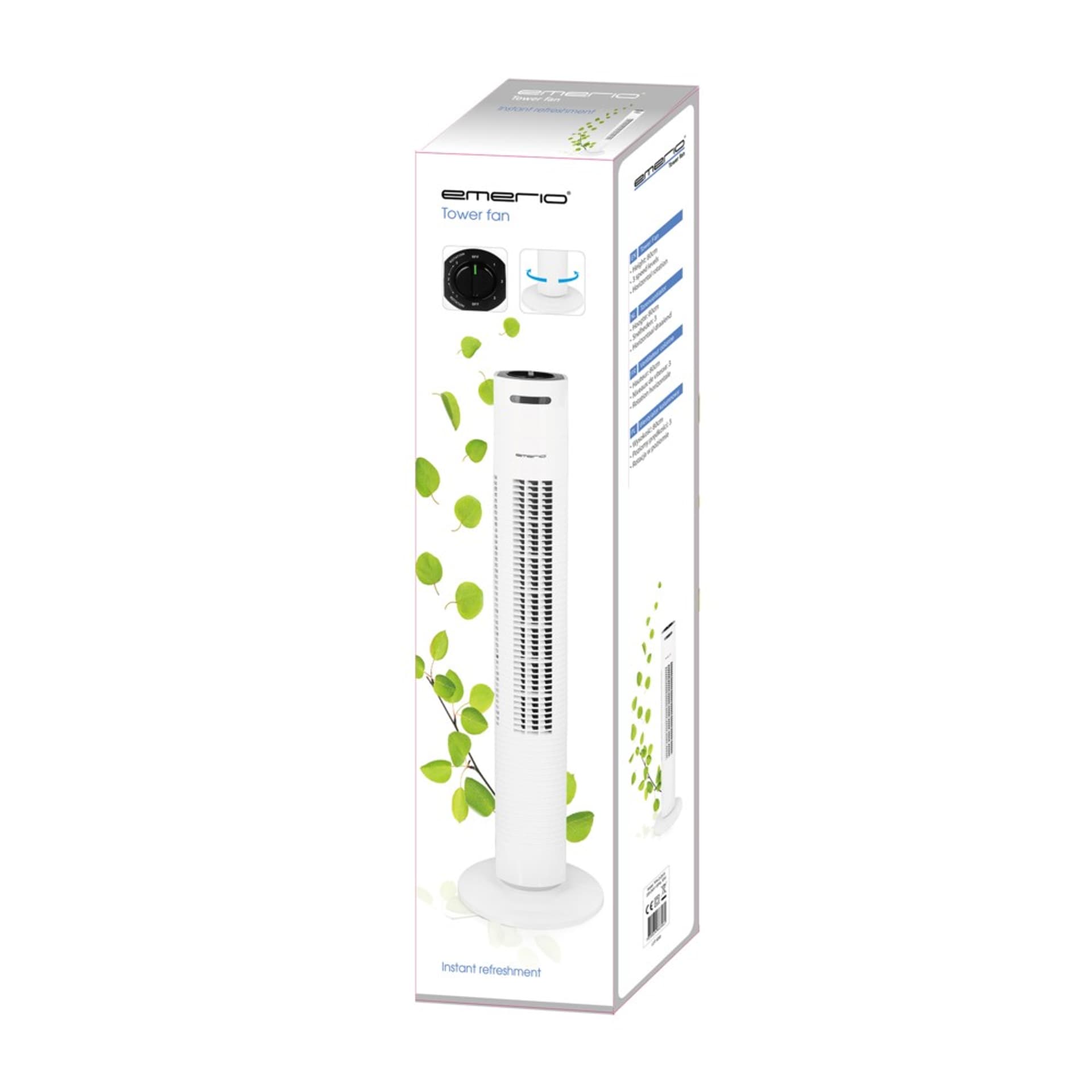 

EMERIO TFN-212915 TOWER FAN 80CM, 3 SPEED SETTINGS, WHITE