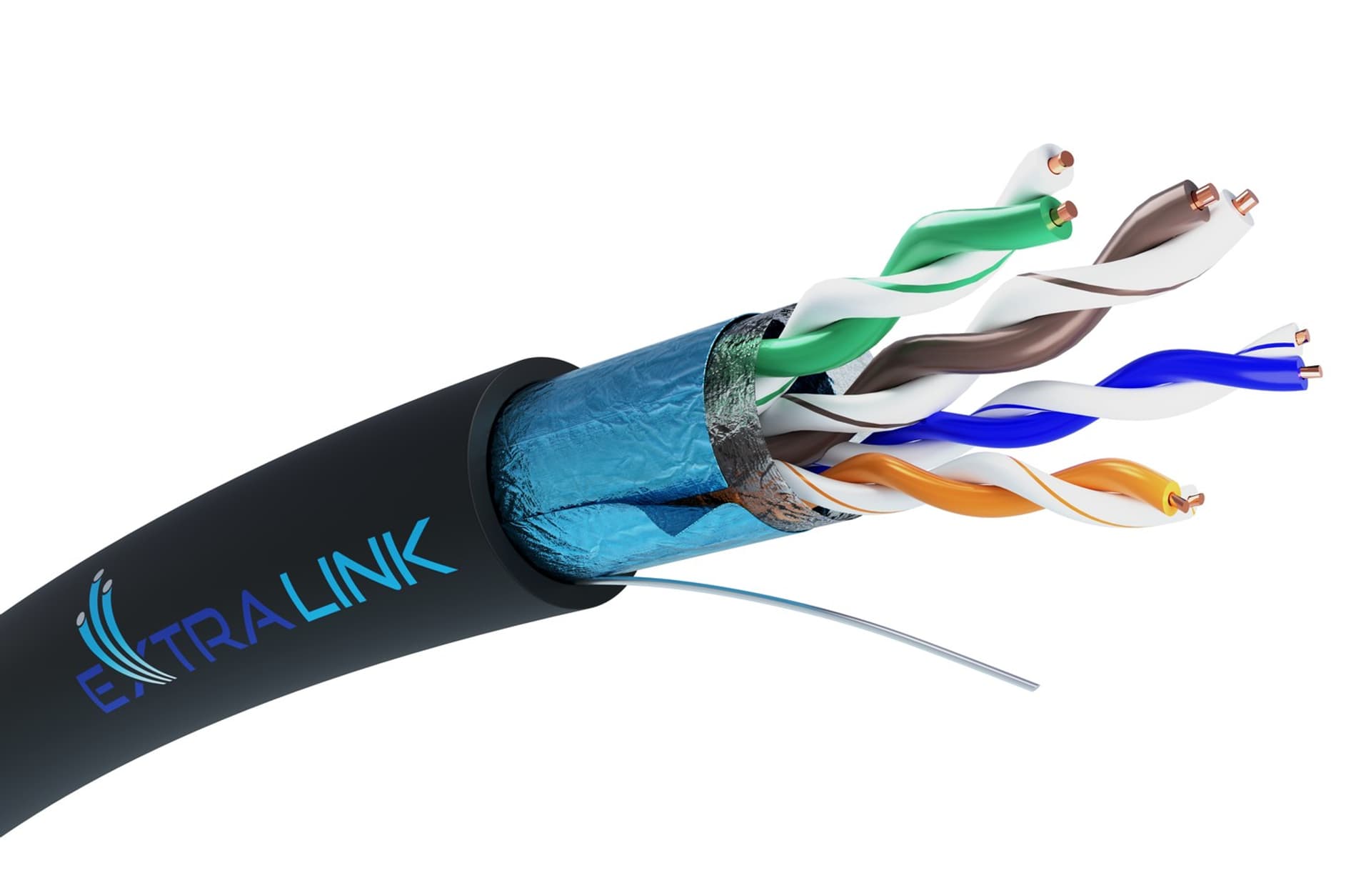 

EXTRALINK CAT5E FTP (F/UTP) V2 OUTDOOR TWISTED PAIR kabel 100M, F/utp) v2 outdoor twisted pair kabel 100
