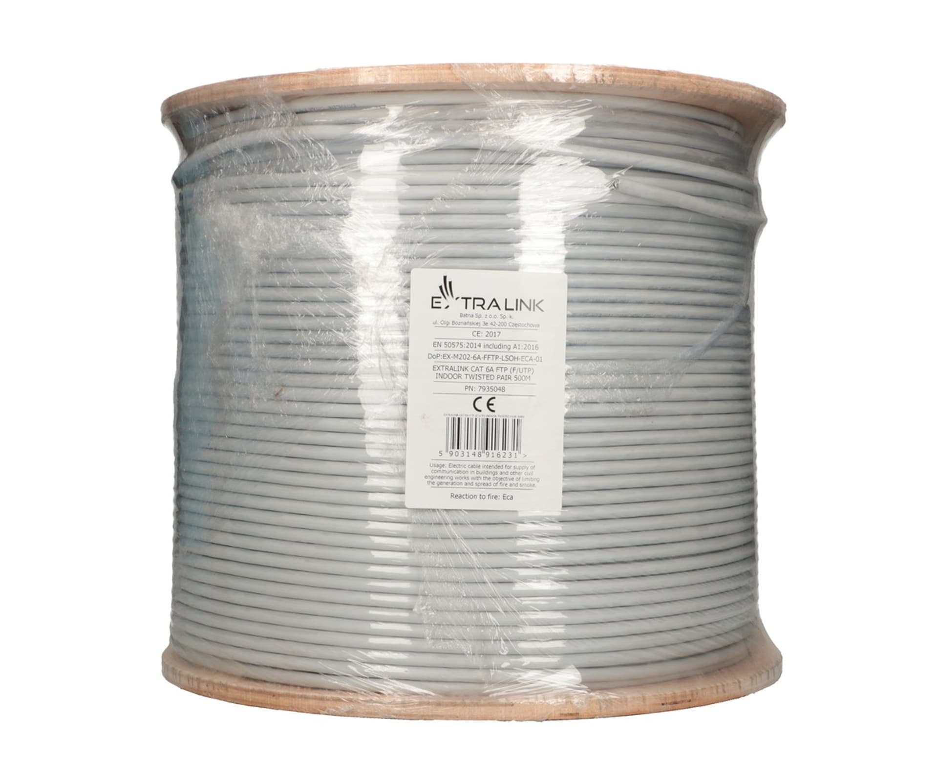 

EXTRALINK CAT6A FFTP (F/FTP) INDOOR TWISTED PAIR 500M LSZH, F/ftp) indoor twisted pair 500m lsz