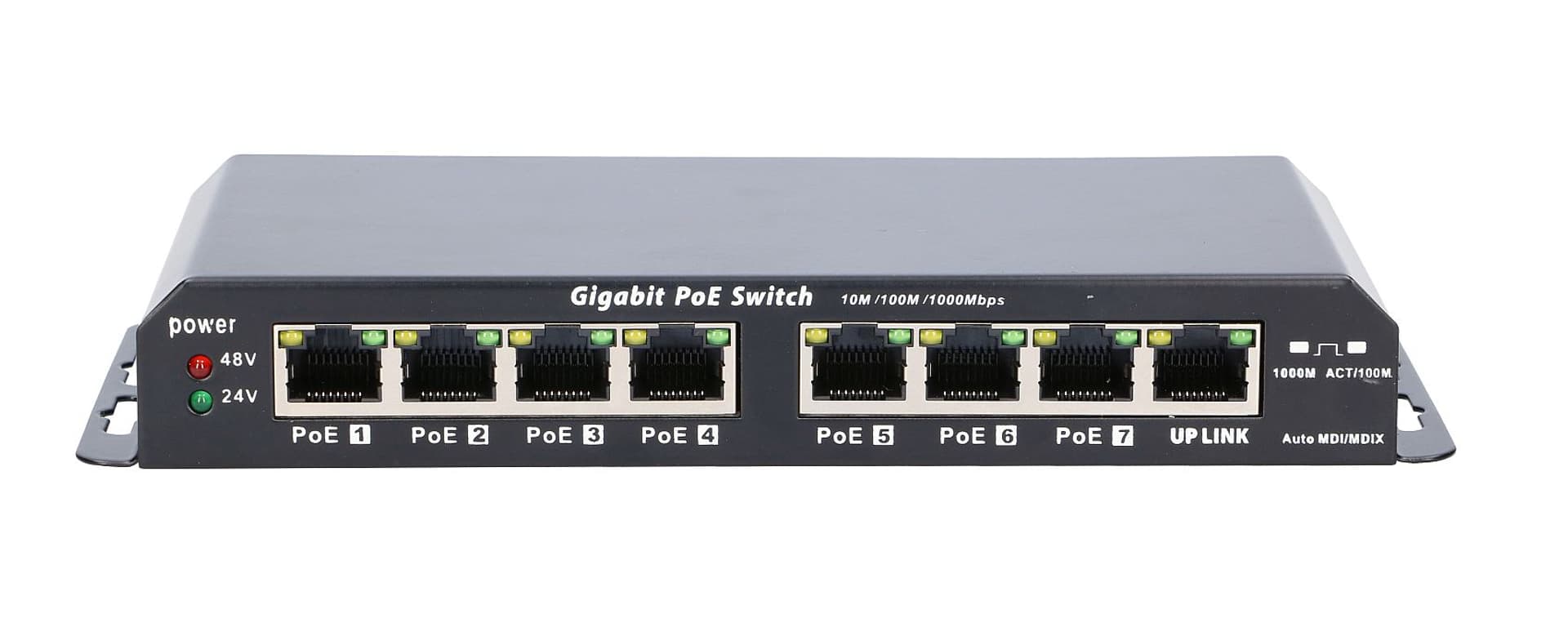 

EXTRALINK KRATOS GIGABIT POE SWITCH 8-7 PORT 24V/48V 60W WITH POWER ADAPTER 24V 2.5A