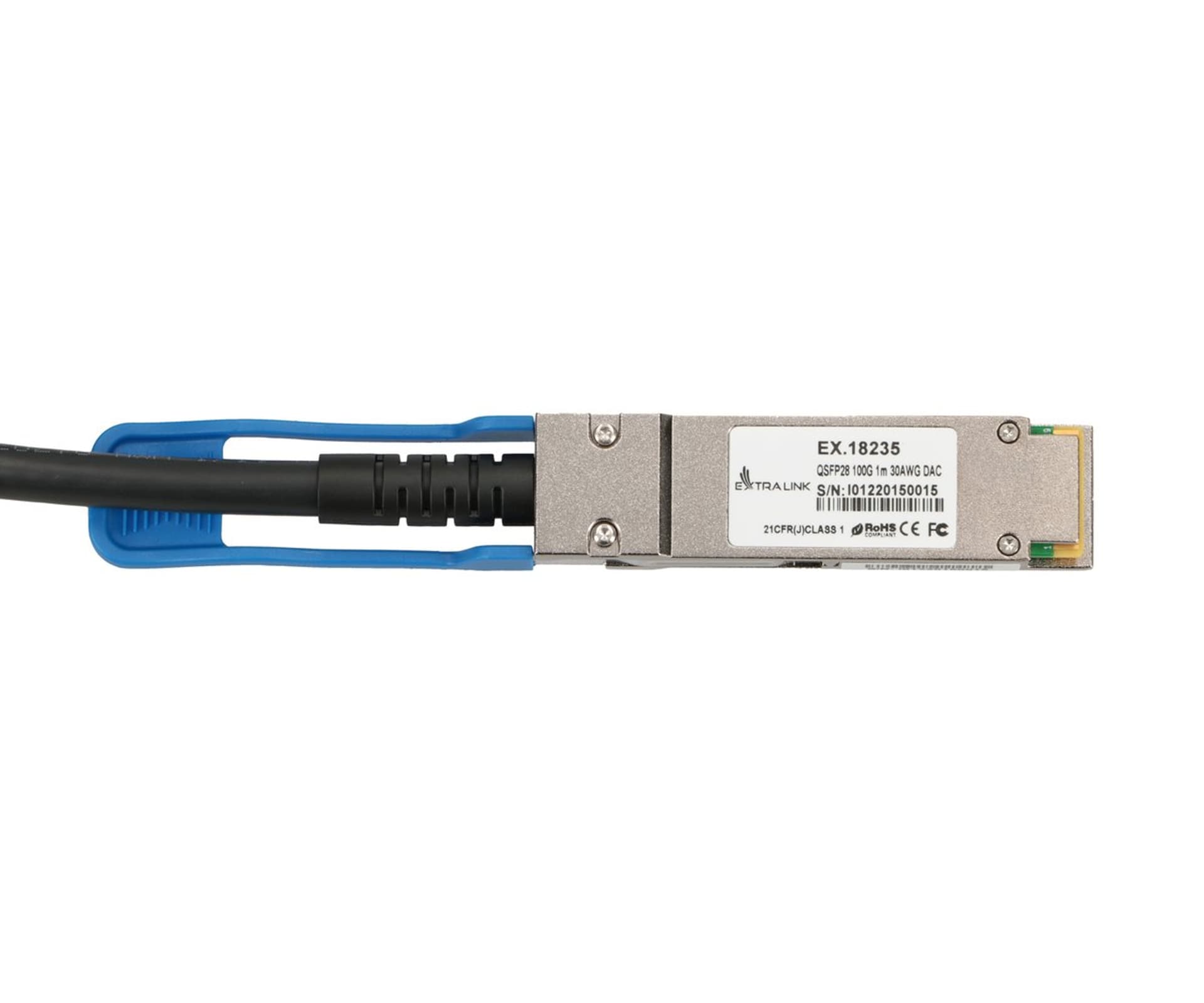 

EXTRALINK QSFP28 DAC CABLE 100G 1M 30AWG PASSIVE