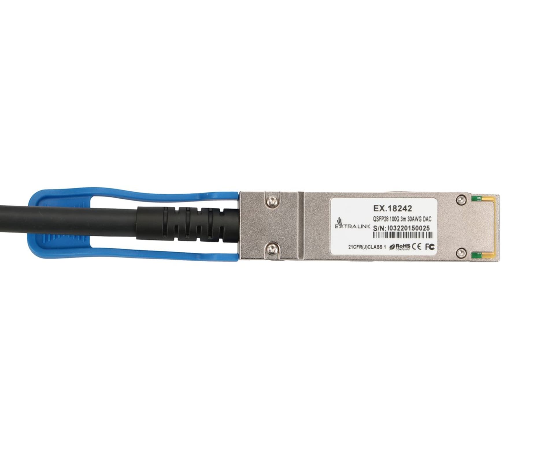 

EXTRALINK QSFP28 DAC CABLE 100G 3M 30AWG PASSIVE