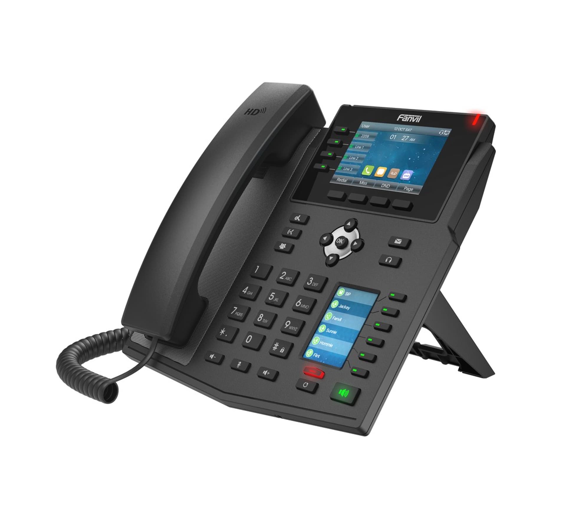 

FANVIL X5U - VOIP PHONE WITH IPV6, HD AUDIO, DUAL LCD DISPLAY, 10/100/1000 MBPS POE