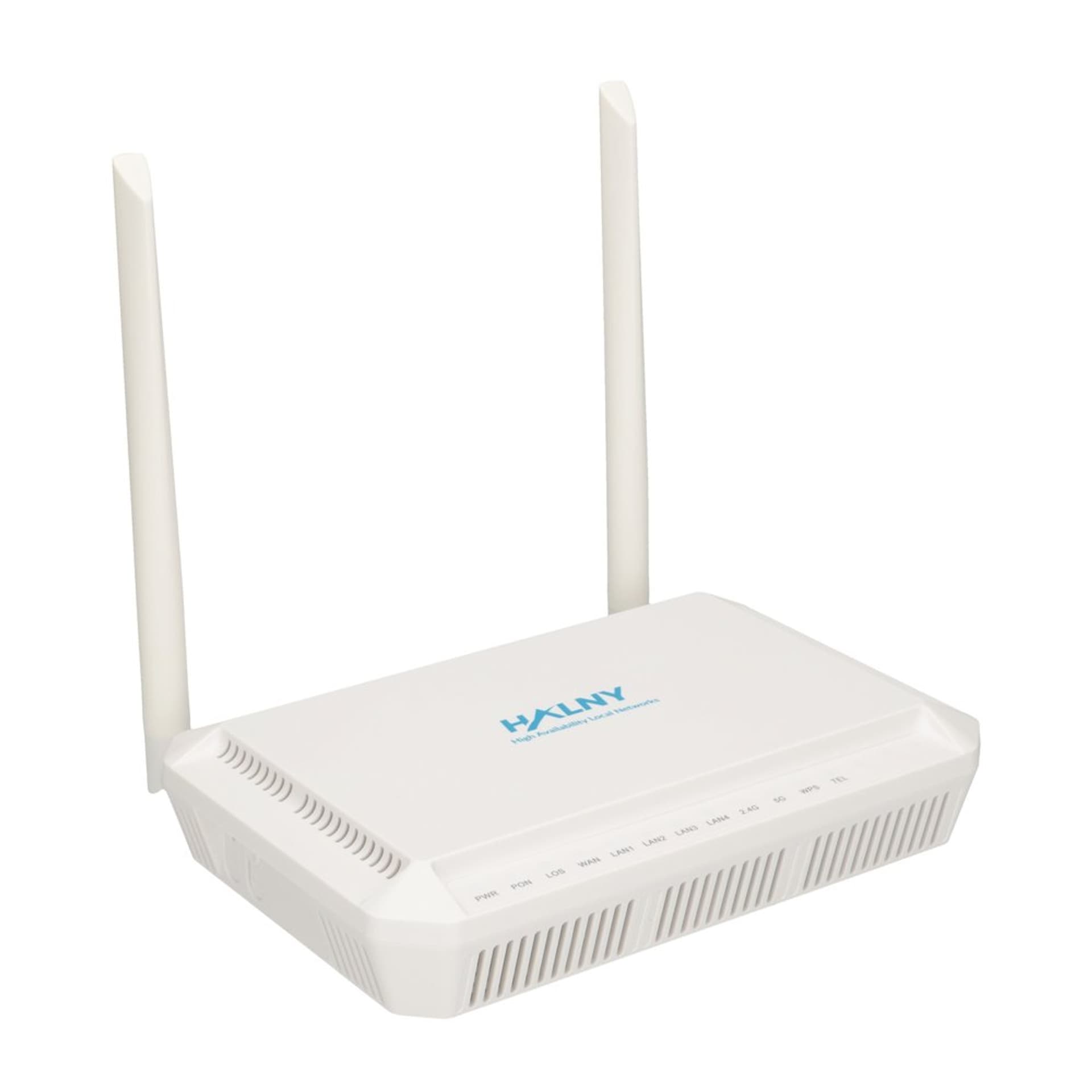 

HALNY 4GMV4 GPON B+ SC/APC, 4X 10/100/1000BASE-TX + 1X POTS, VOIP + WI-FI AC WAVE2 2X2 DUAL BAND