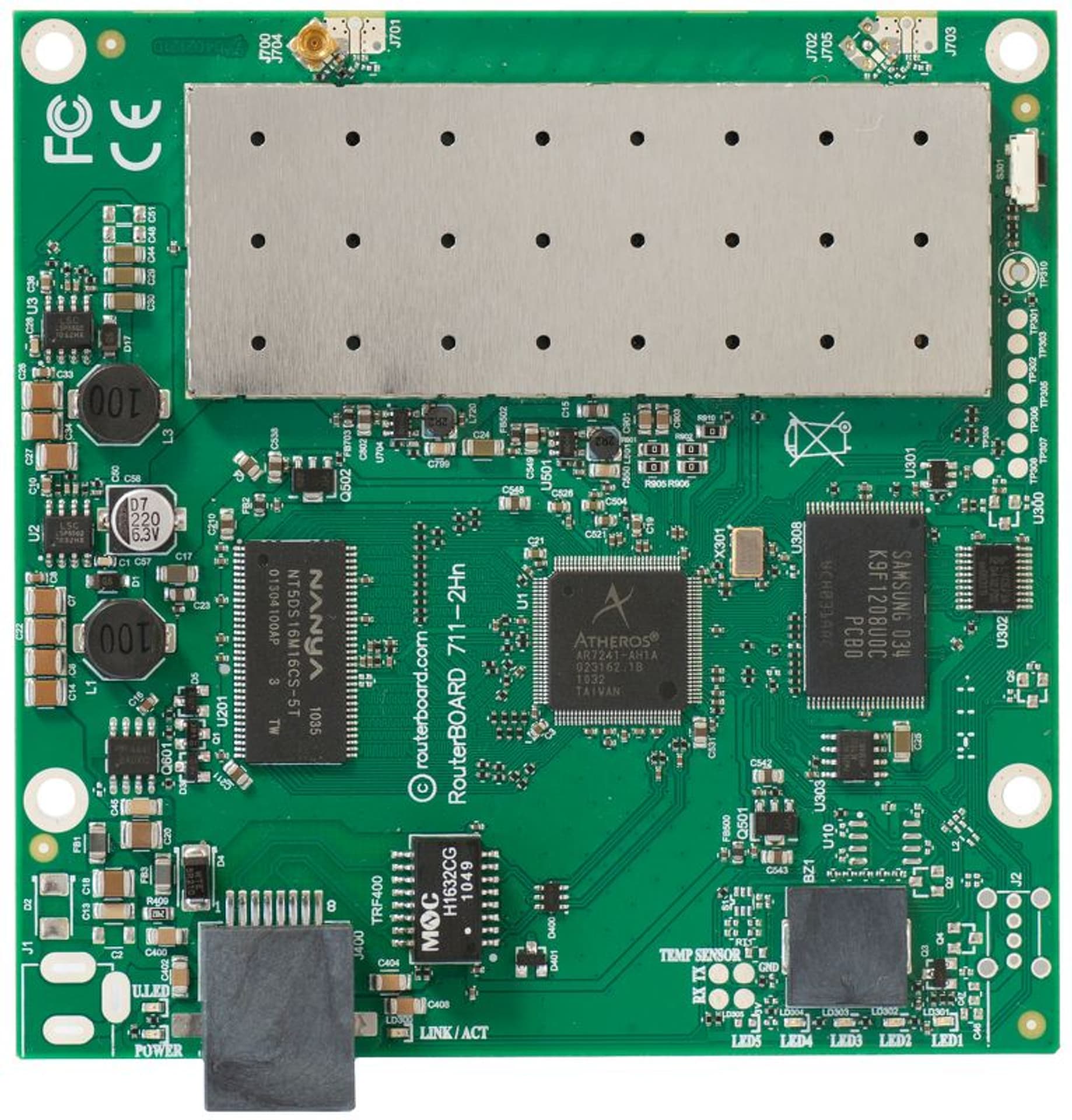 

MIKROTIK RB711-2HN ROUTERBOARD 400MHZ, 32MB, 1XFE, 802.11B/G/N, L3