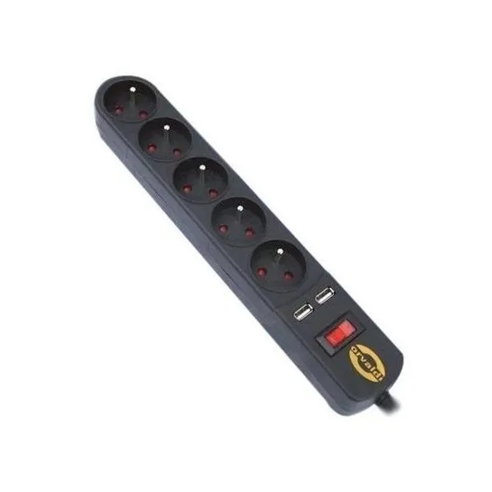 

Listwa zasilająca przeciwprzepięciowa ORVALDI ORV-5 1,5m z ładowarką USB