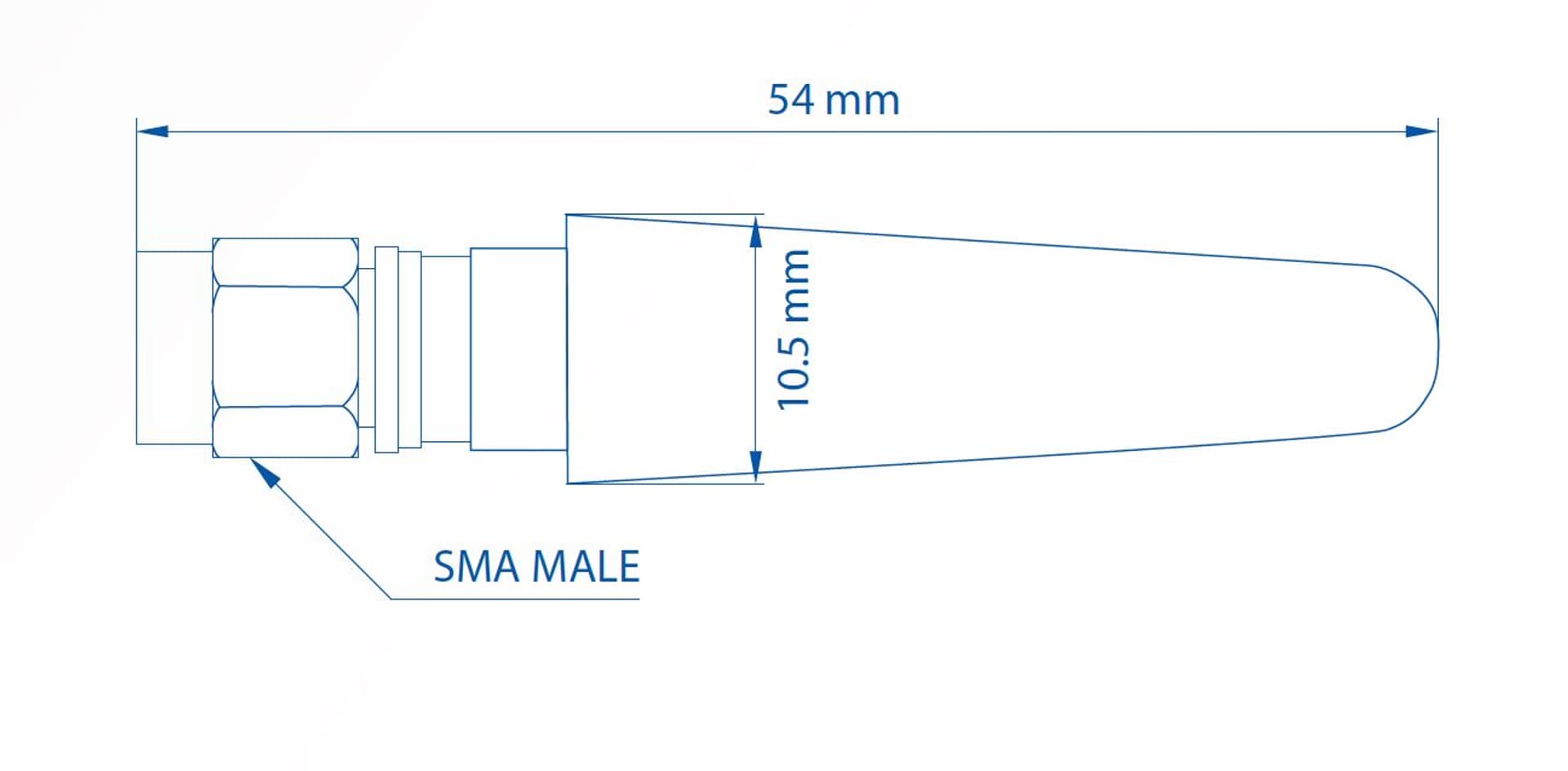 

TELTONIKA STRAIGHT COMPACT MOBILE ANTENNA 5DBI 003R-00281 PR1CS450