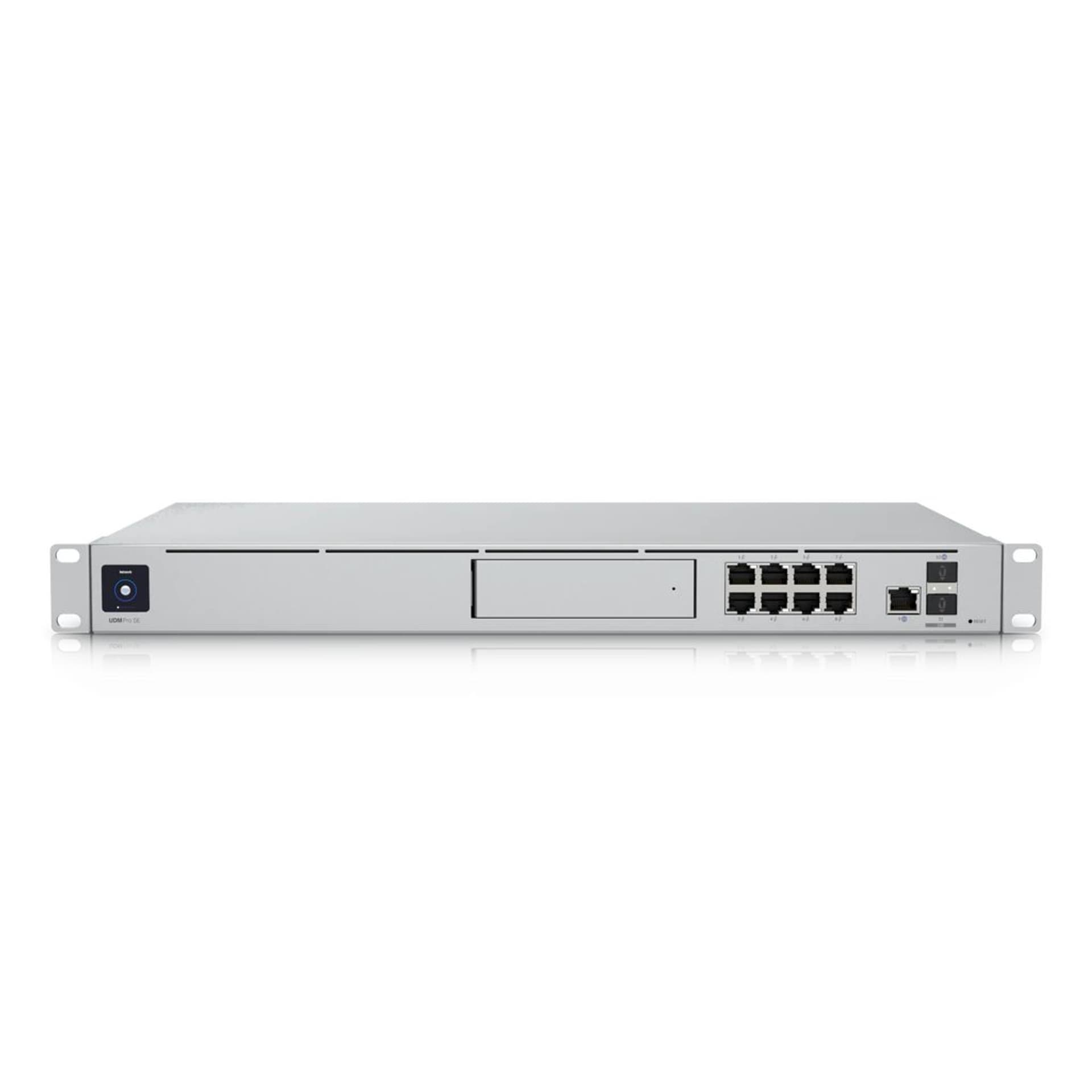 

UBIQUITI UDM-SE UNIFI DREAM MACHINE 8-PORT SWITCH, 1U RACKNOUNT MULTI-APPLICATION SYSTEM WITH 3,5" 128GB SSD, DUAL WAN (10G SFP+ AND 2.5G RJ45)