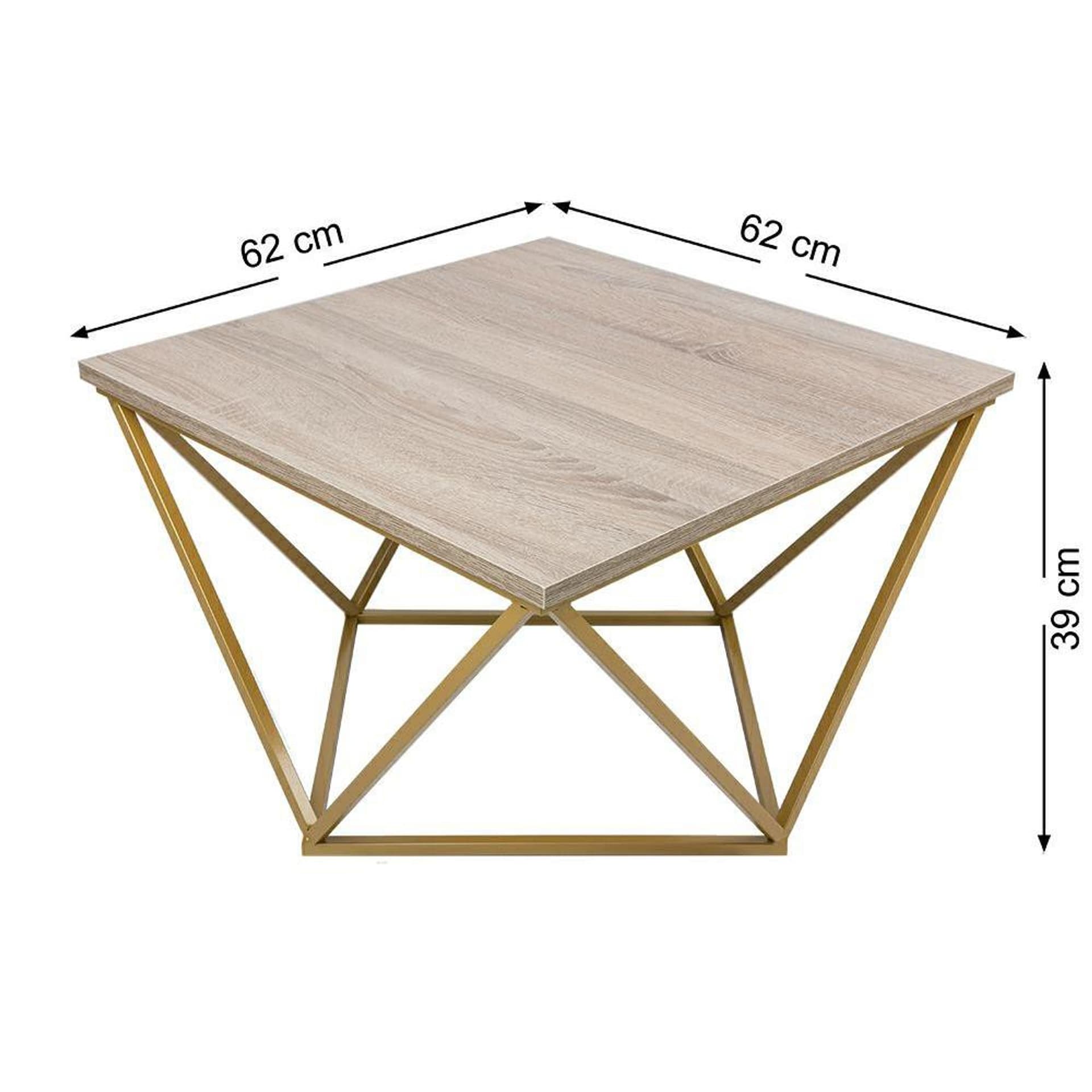 

Stolik kawowy Curved 60 cm złoty ciemny