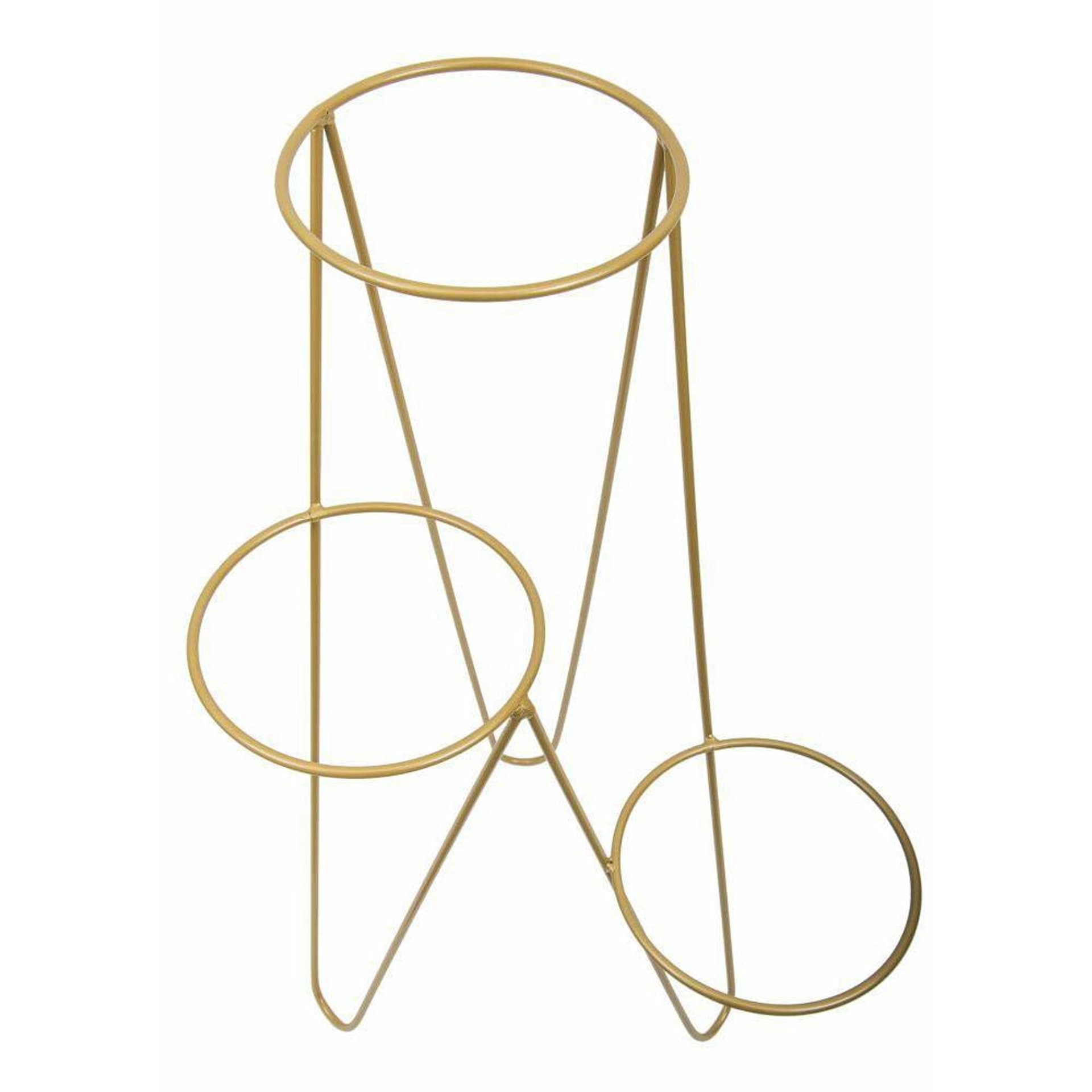 

Nowoczesny potrójny kwietnik 95 cm złoty GLAM