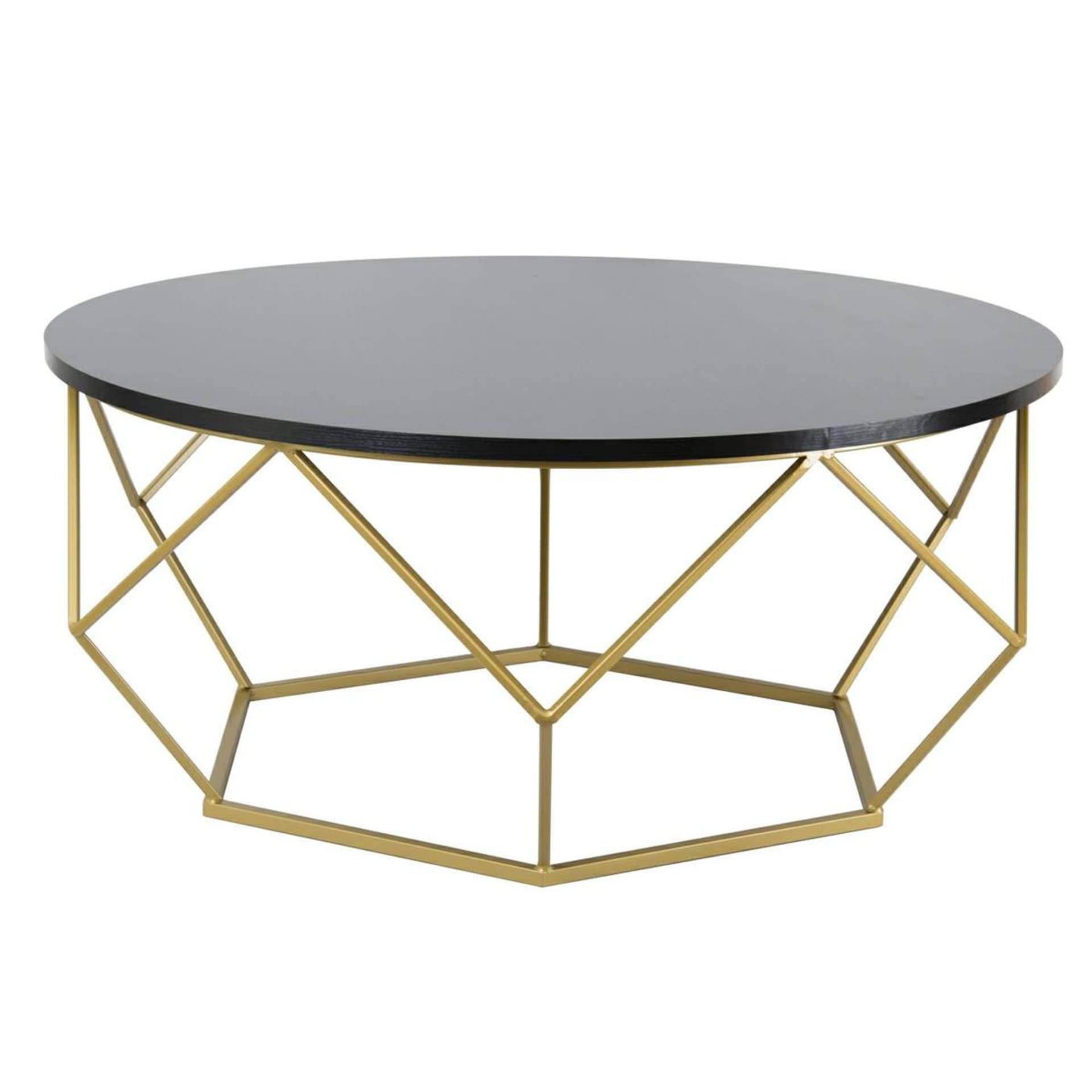 

Stolik kawowy Diamond 90 cm złoto czarny GLAM