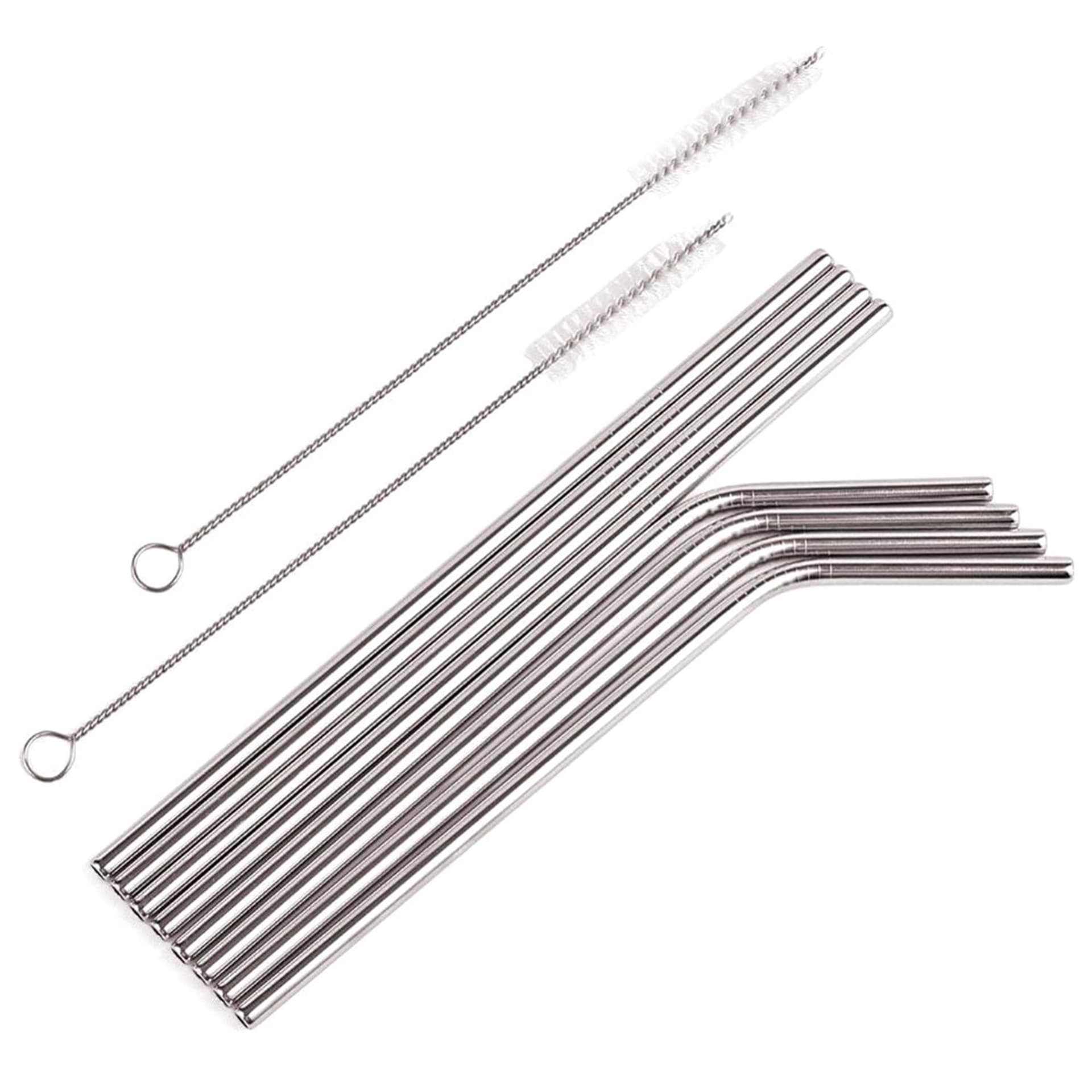 

AG371A Metalowe słomki kpl 10 el. silver