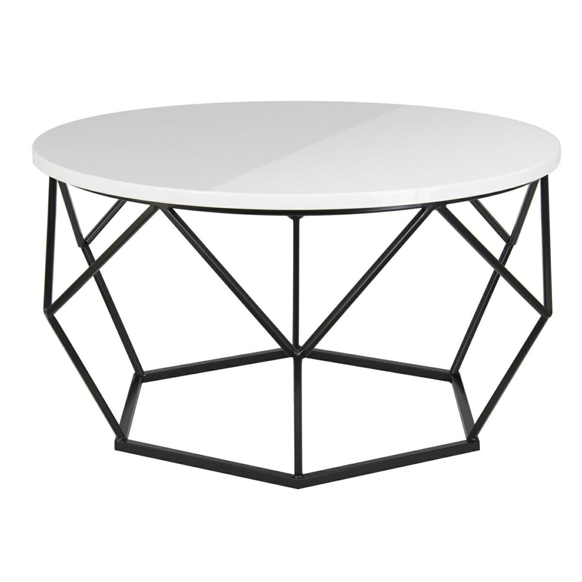 Stolik kawowy Diamond 70 cm lakier cz-b LOFT