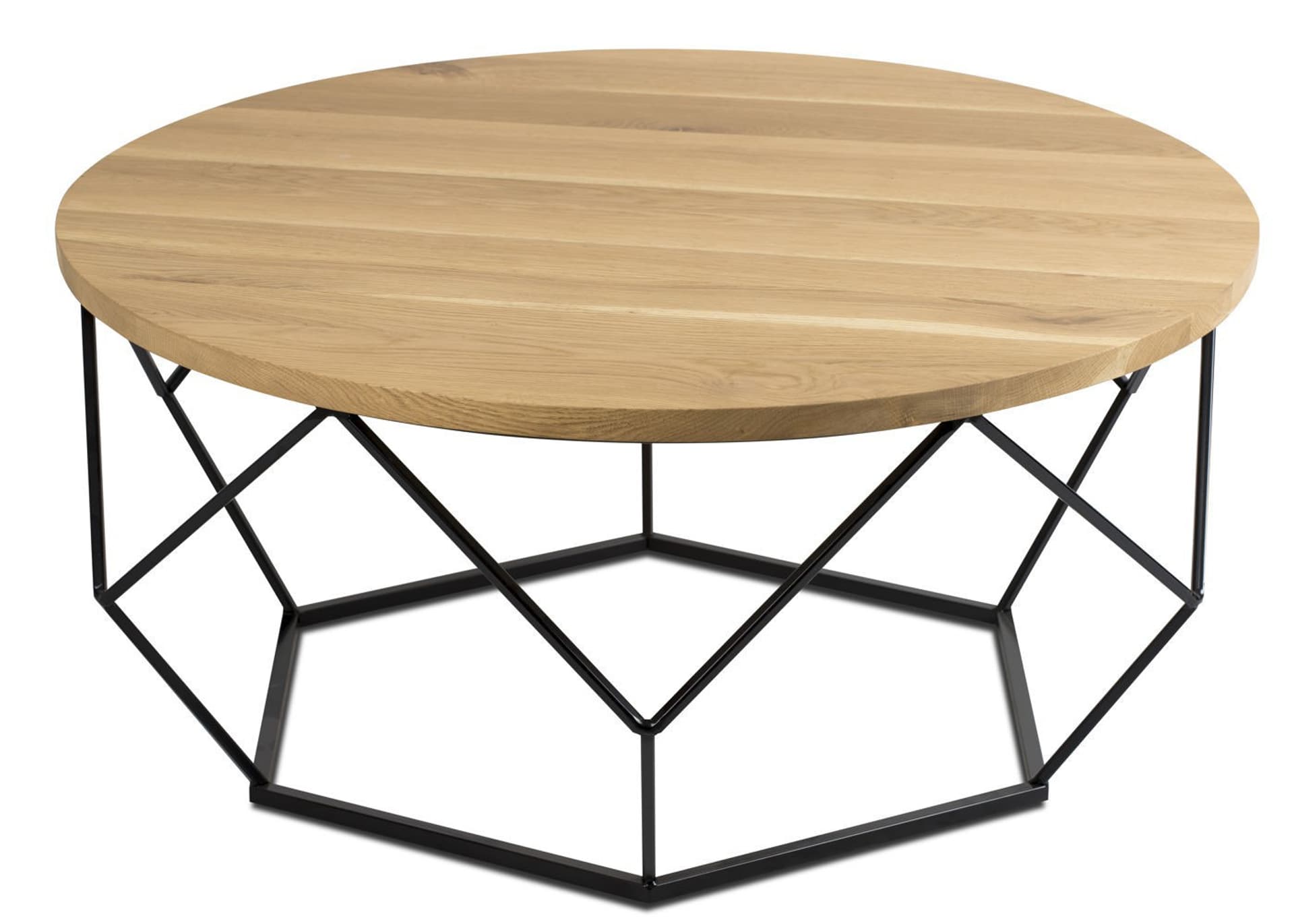 

Stolik kawowy dębowy OakLoft 90 cz. jas. dąb LOFT