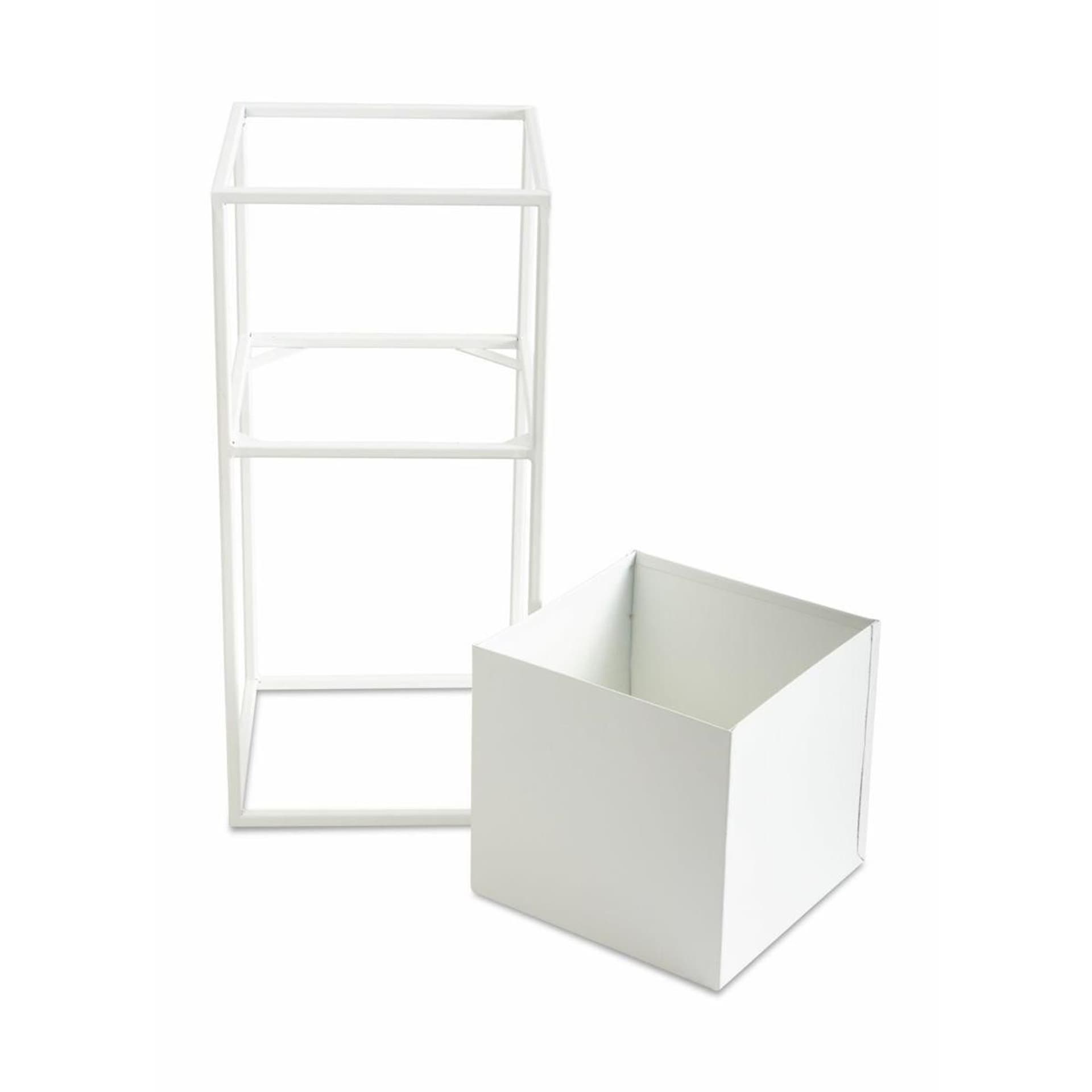 

Nowoczesny kwietnik stojak biały 50 cm GLAM