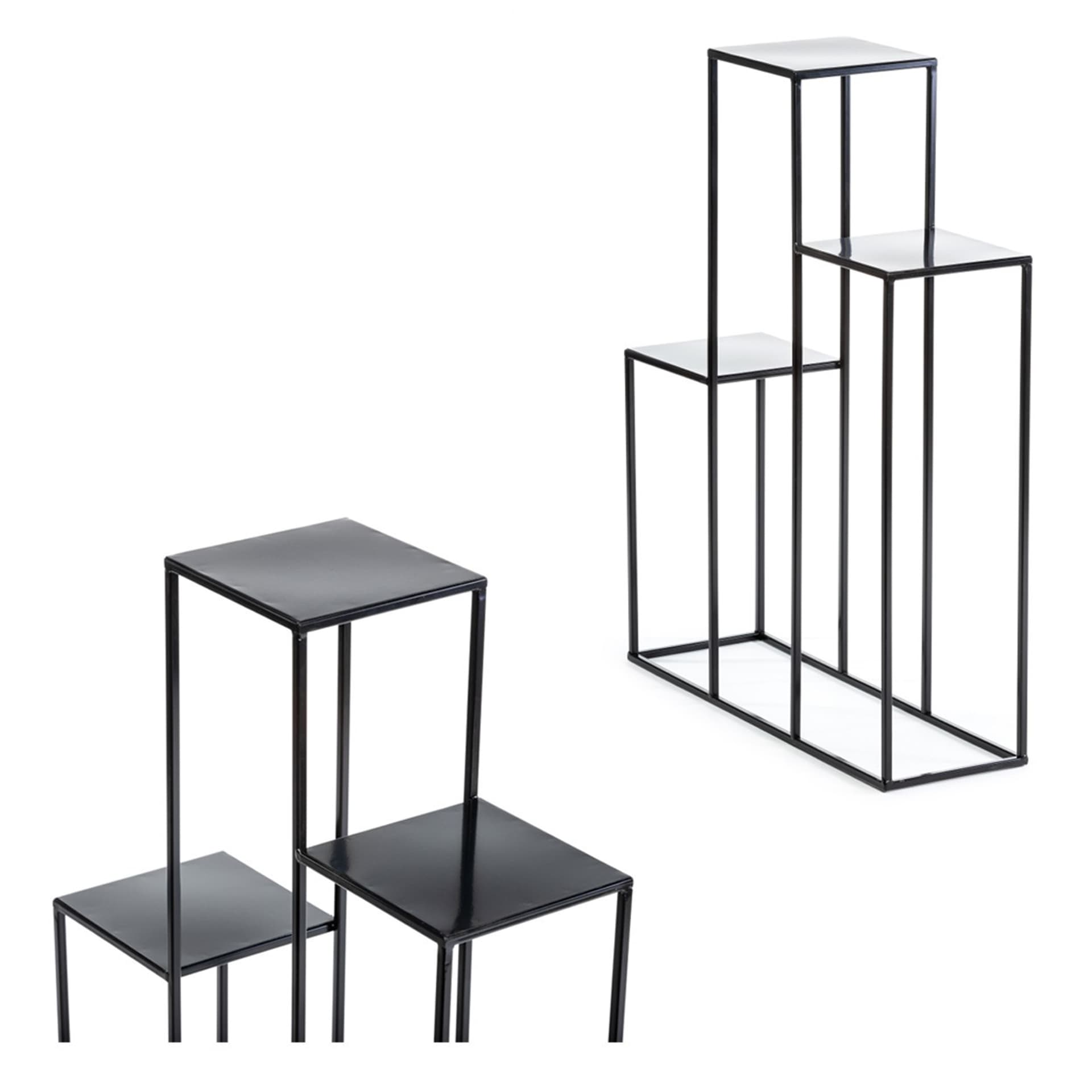 

Nowoczesny kwietnik Podium 80 cm czarny LOFT