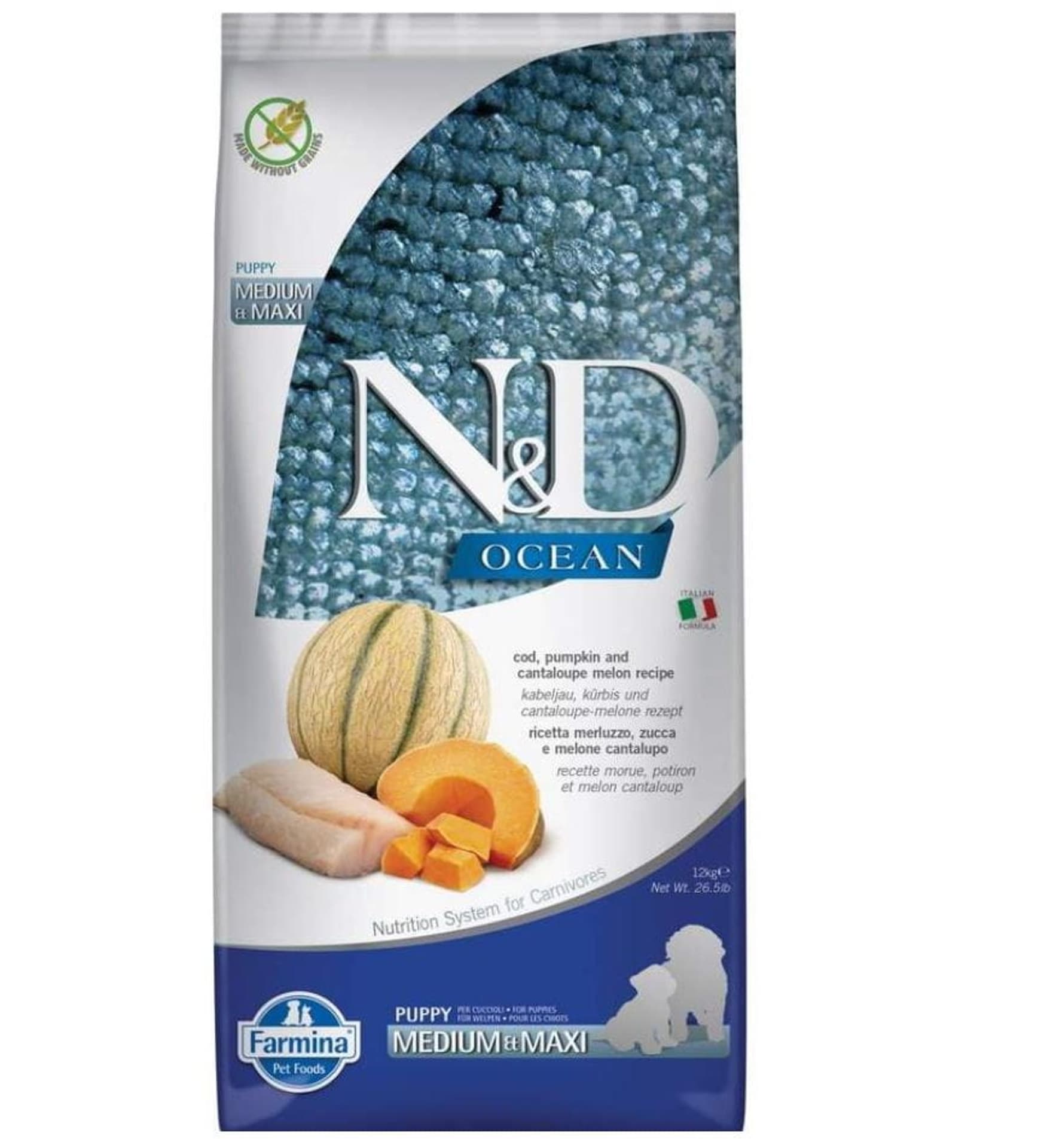 

FARMINA N&D Ocean Codfish Pumpkin&Cantaloupe - karma dla szczeniąt - 12kg