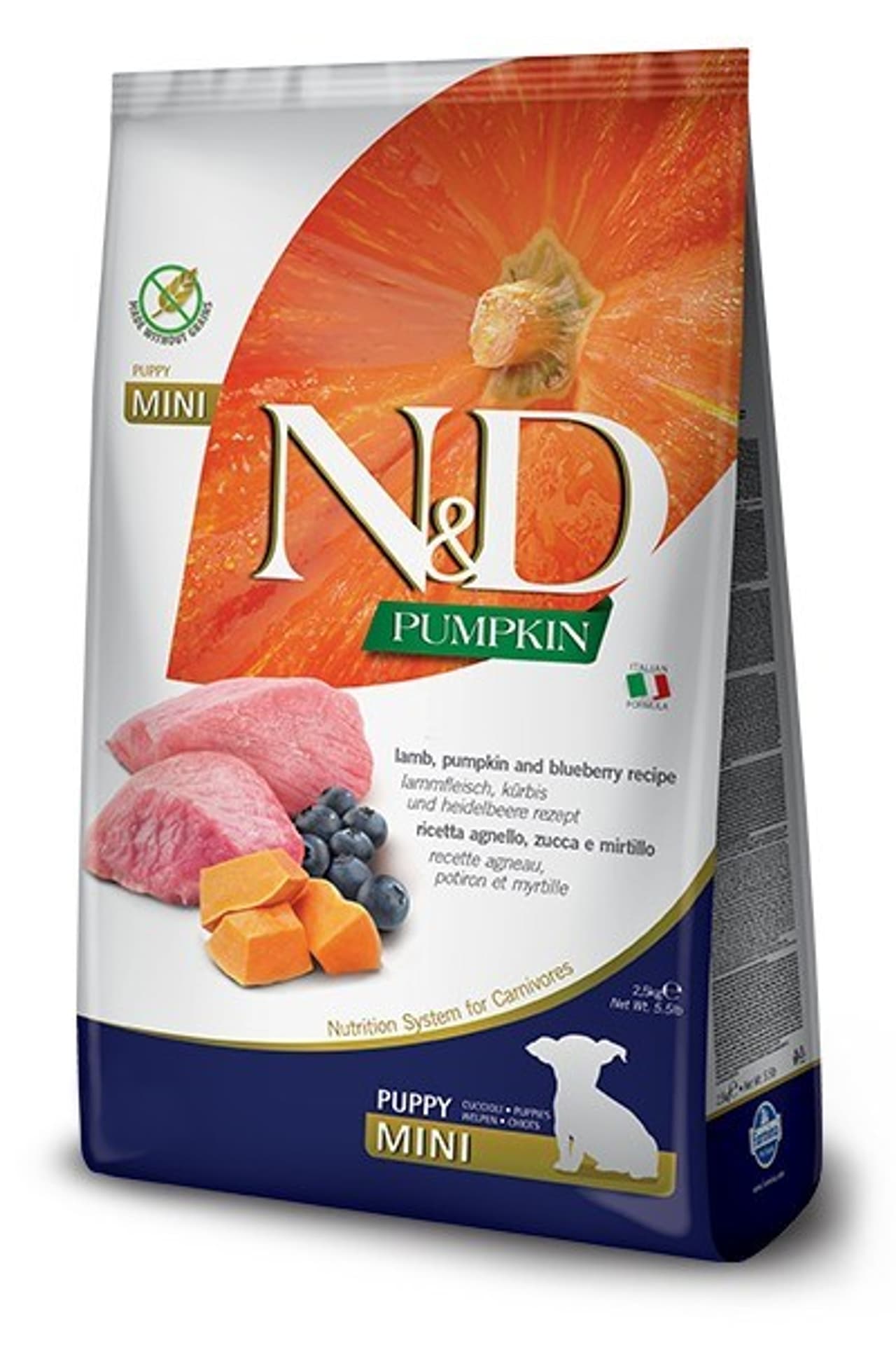 

Farmina N&D Pumpkin sucha karma dla szczeniąt ras małych z jagnięciną 2,5kg
