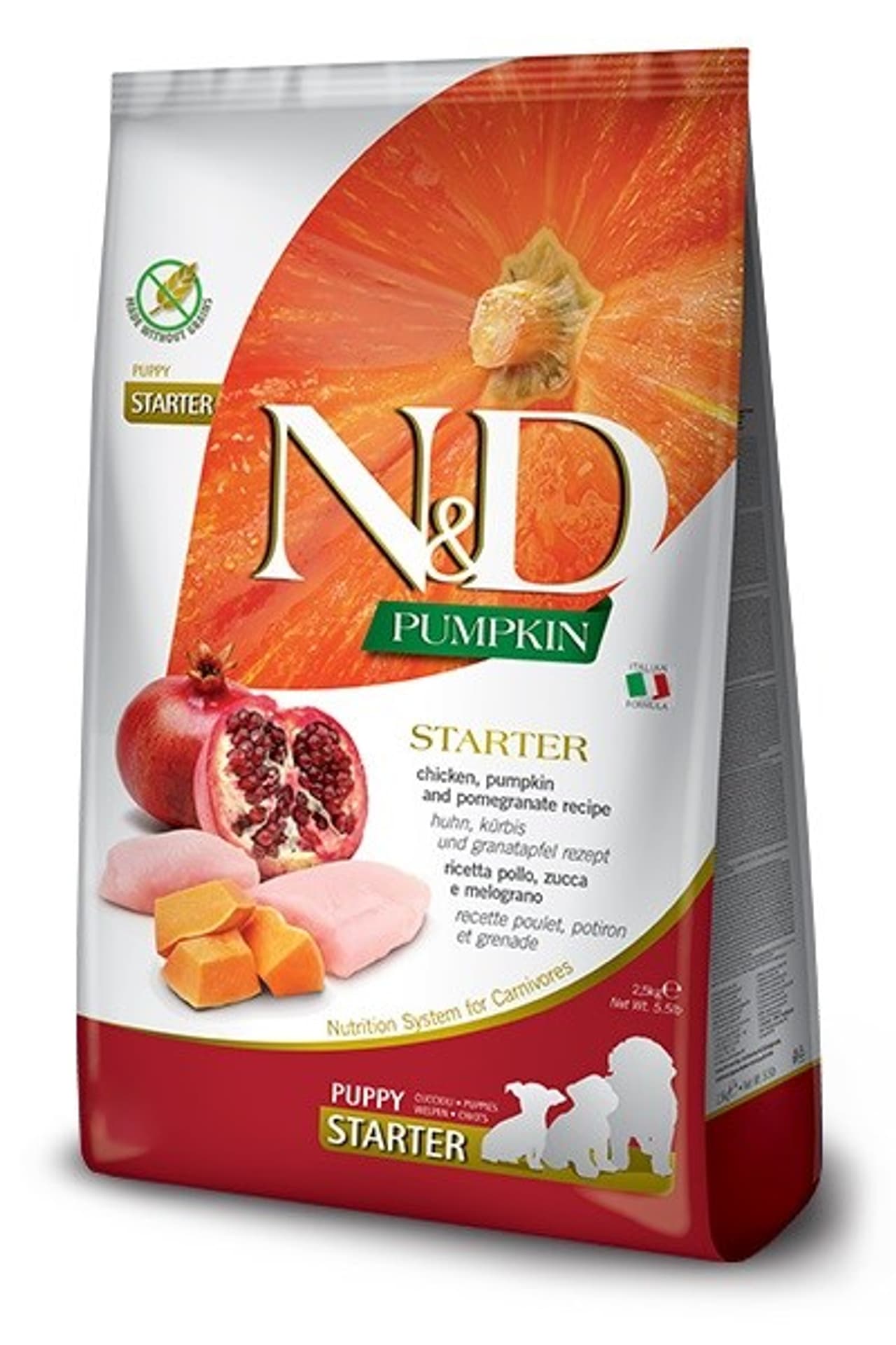 

N&D PUMPKIN DOG CHICKEN & POMEGRANATE STARTER PUPPY ALL BREEDS 2,5 KG