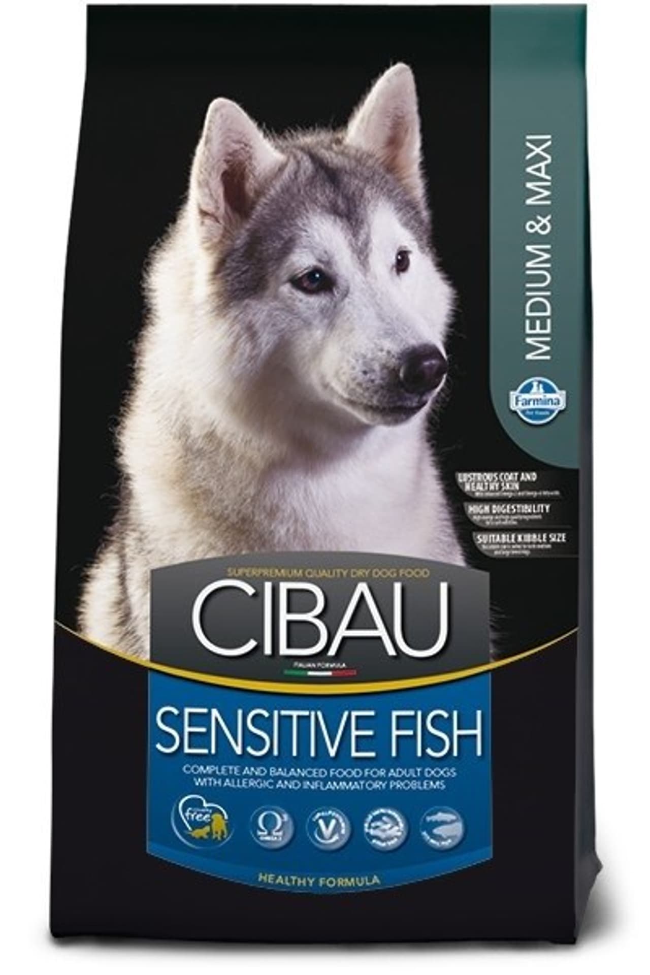 

FARMINA CIBAU Sensitive Fish Medium/Maxi - sucha karma dla psa - 12kg + 2kg GRATIS