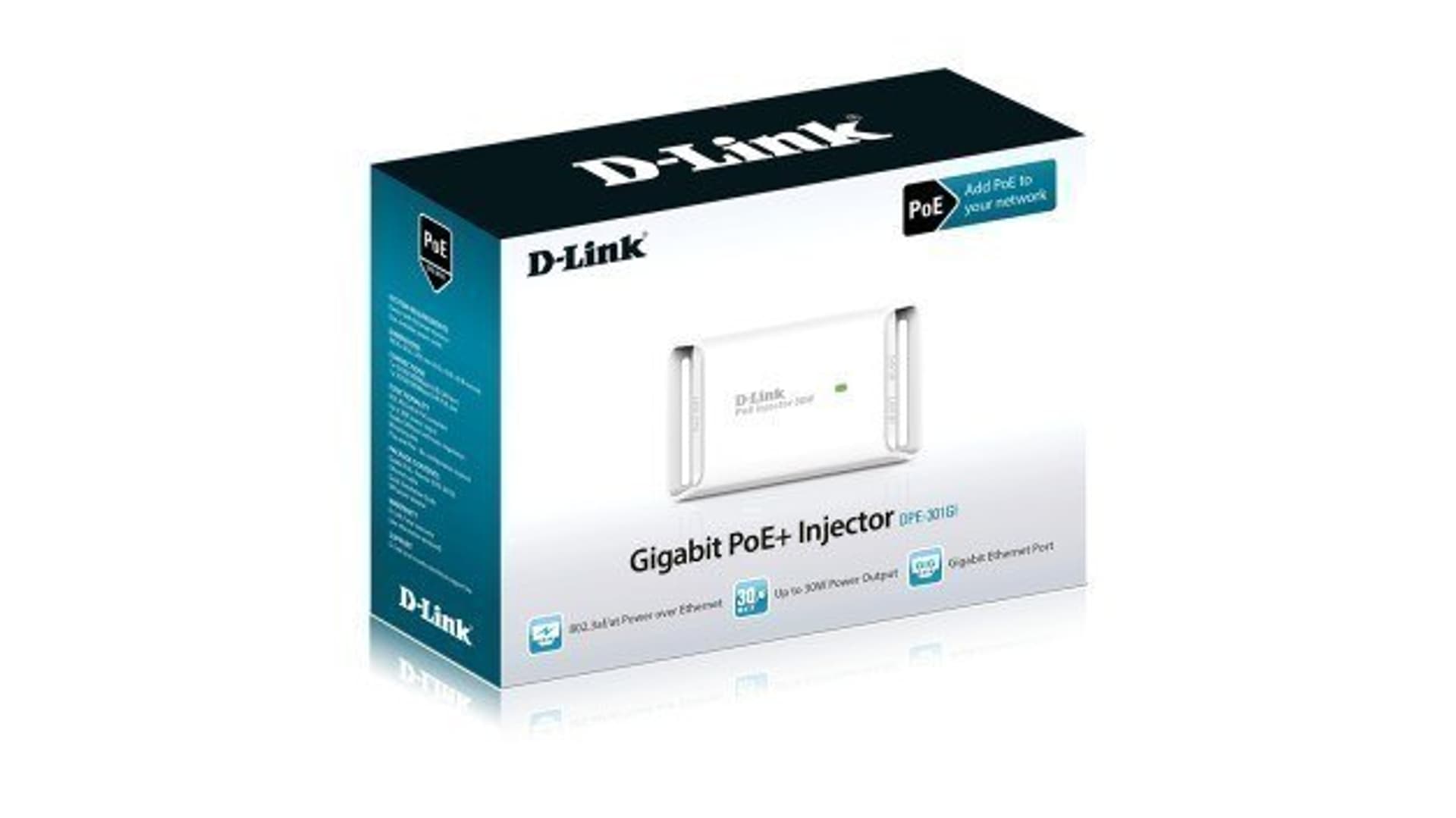 

D-Link DPE-301GI Gigabit PoE Injector Compliant with 802.3af/802.3at