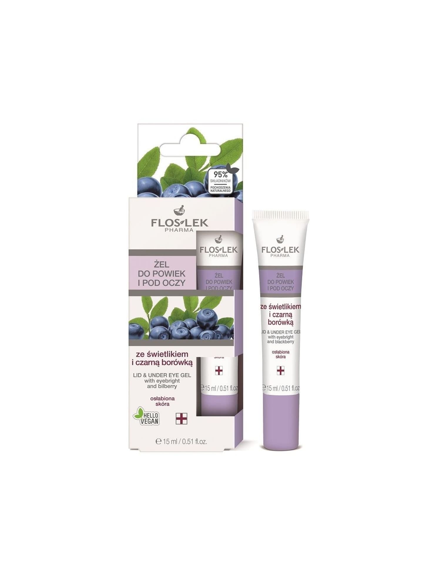 

Floslek Pharma Żel ze świetlikiem czarną borówką na powieki i pod oczy 15ml