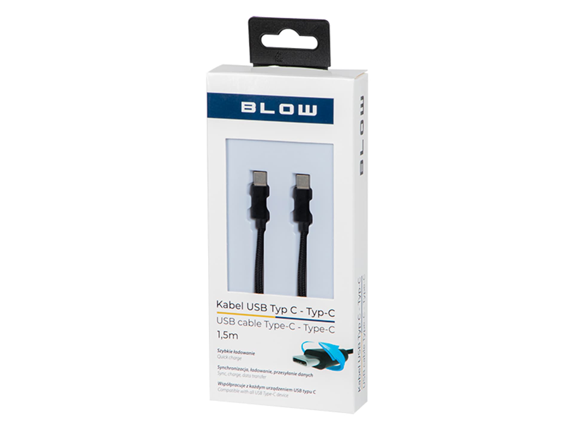 

66-156# Przył.usb-c - usb-c 2.0 1,5m czarne plec
