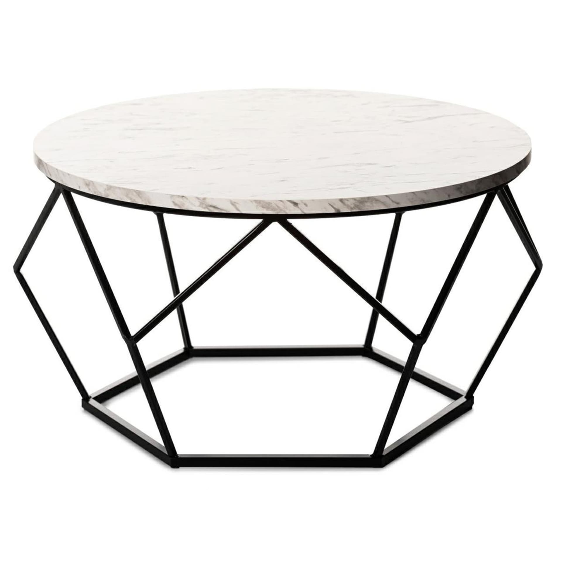 

Stolik kawowy Diamond 70 cm MARMUR biały LOFT