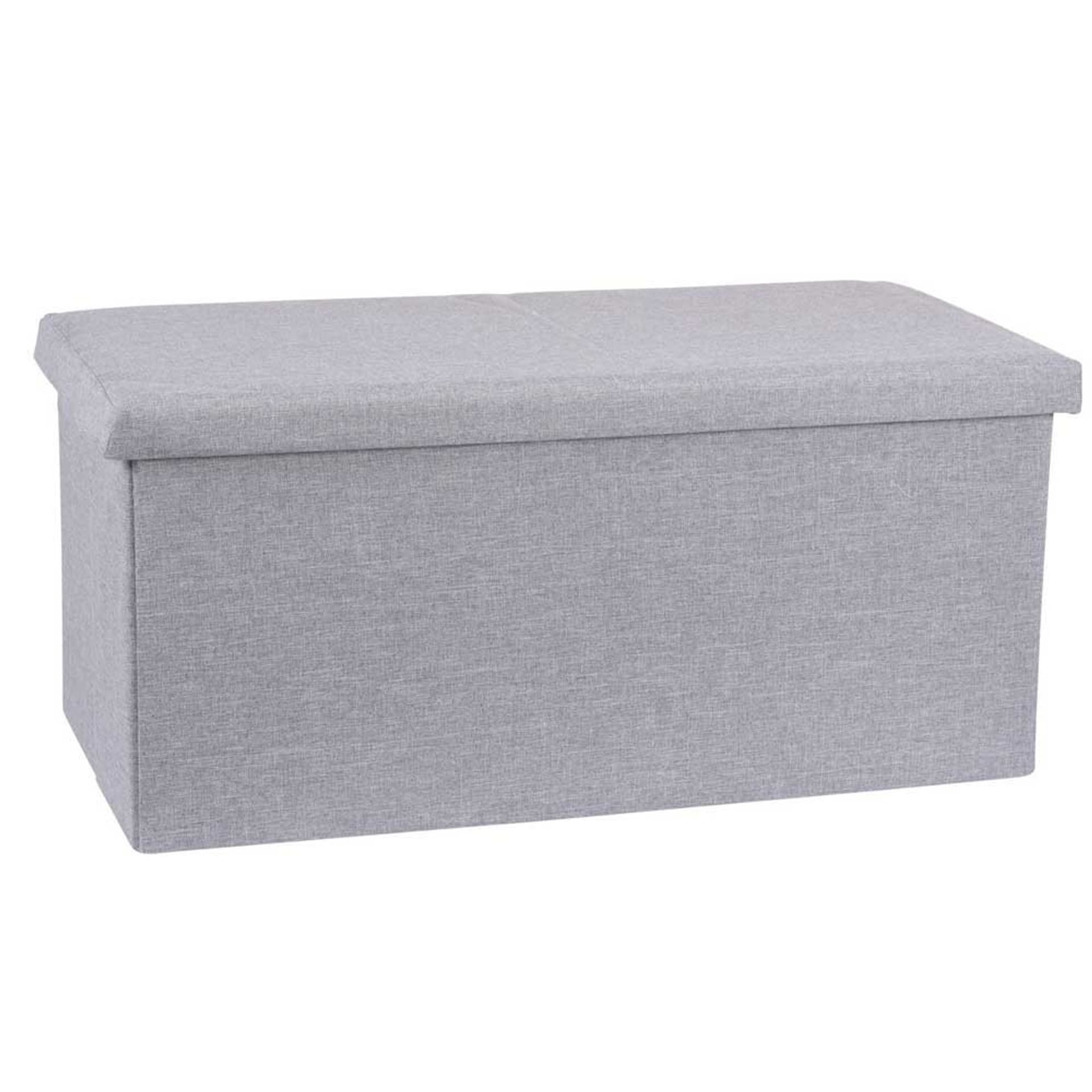 

Pufa ze schowkiem jasno szara 76 cm