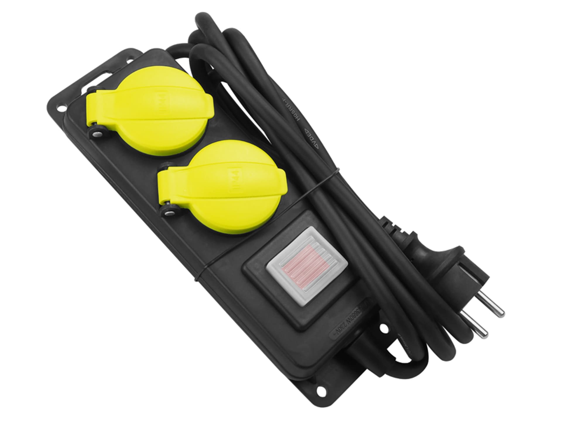 

1 szt. PS Przedłużacz warsztatowy 2 x 230 V, IP44 H05RR-F 3G x 1,5 mm, 3 m.