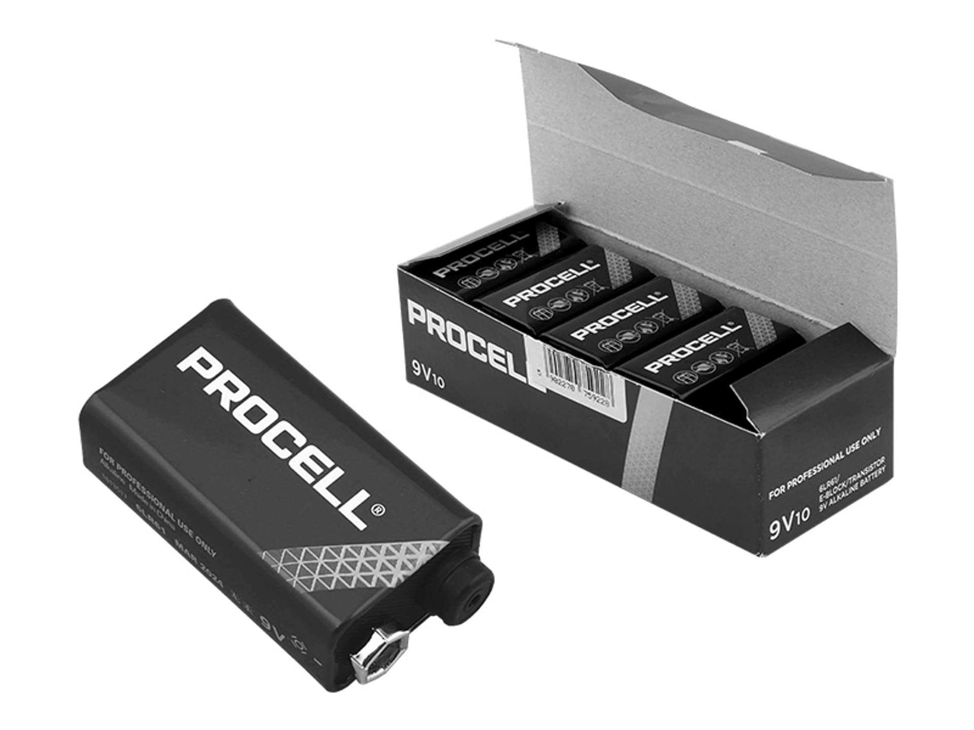 

10 szt. Bateria alkaliczna Procell Duracell 6LR61, 9V.