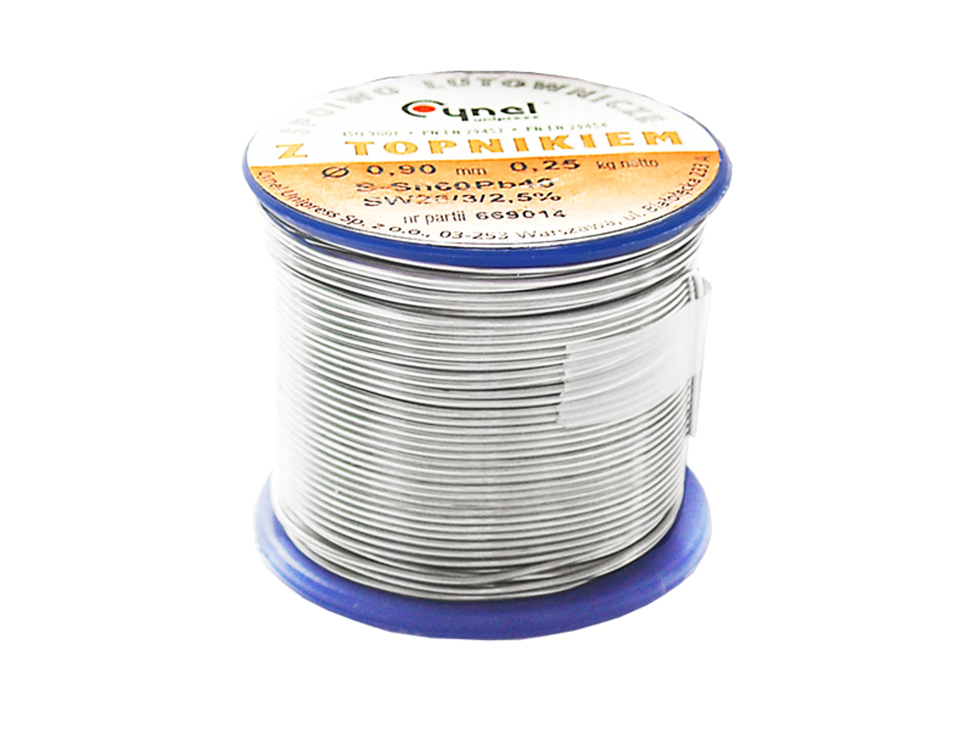 

PS Cyna 0.90/250g/spoiwo Sn60Pb40. (1LM)