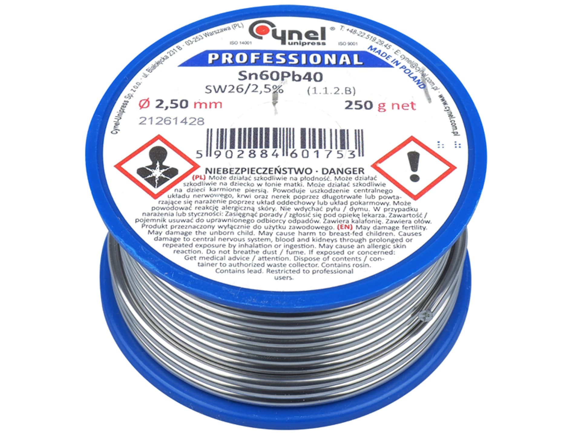 

PS Cyna 2.5/250g/spoiwo Sn60-Pb40 (1LM)