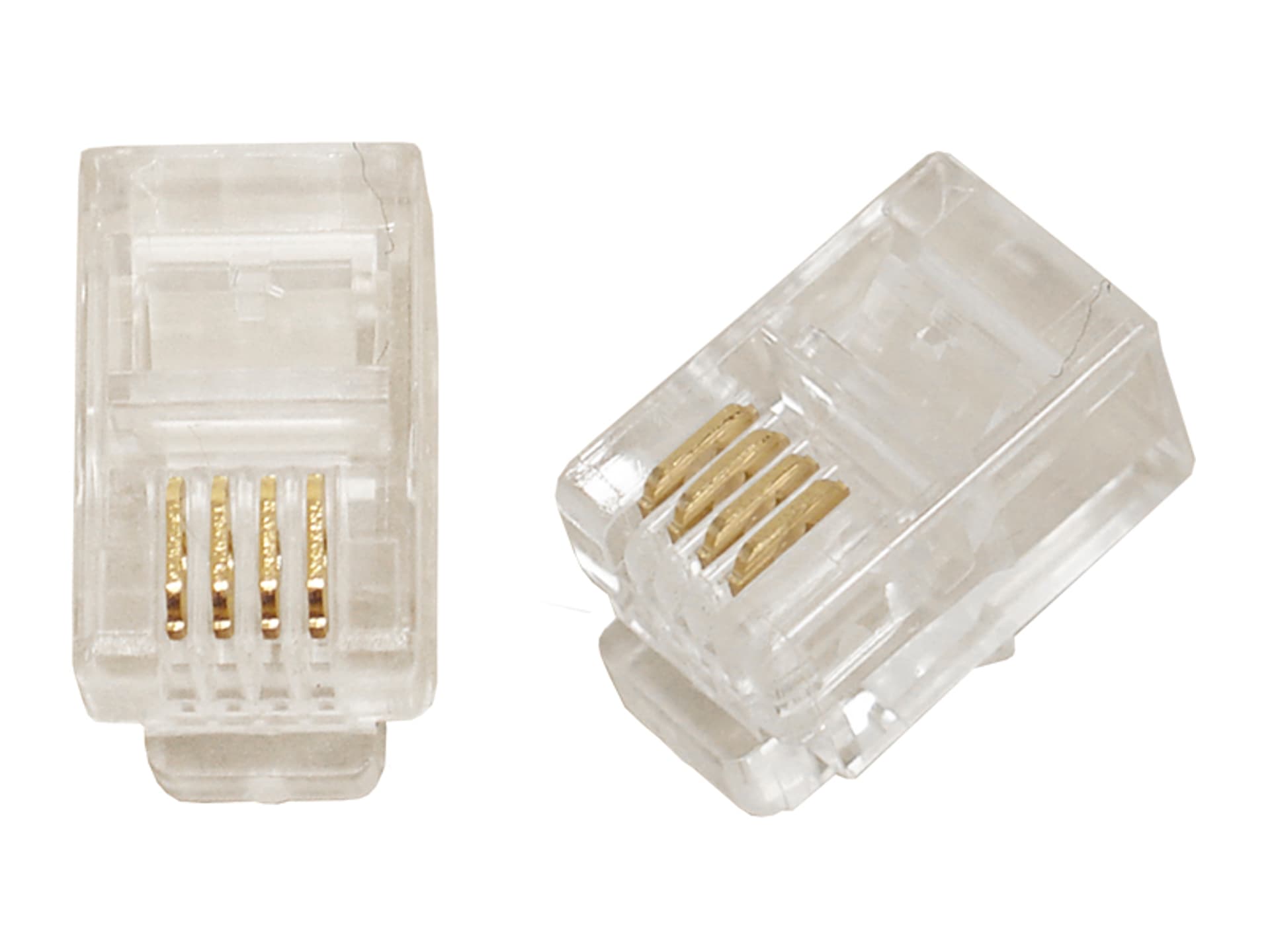 

1x 100 szt. Wtyk telefoniczny 4p4c RJ9