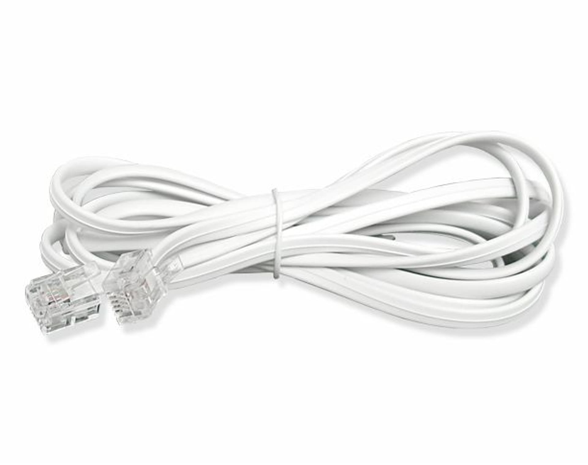 

Przyłącze telefoniczne wtyk - wtyk, 1.5m, białe, proste. (1LM)