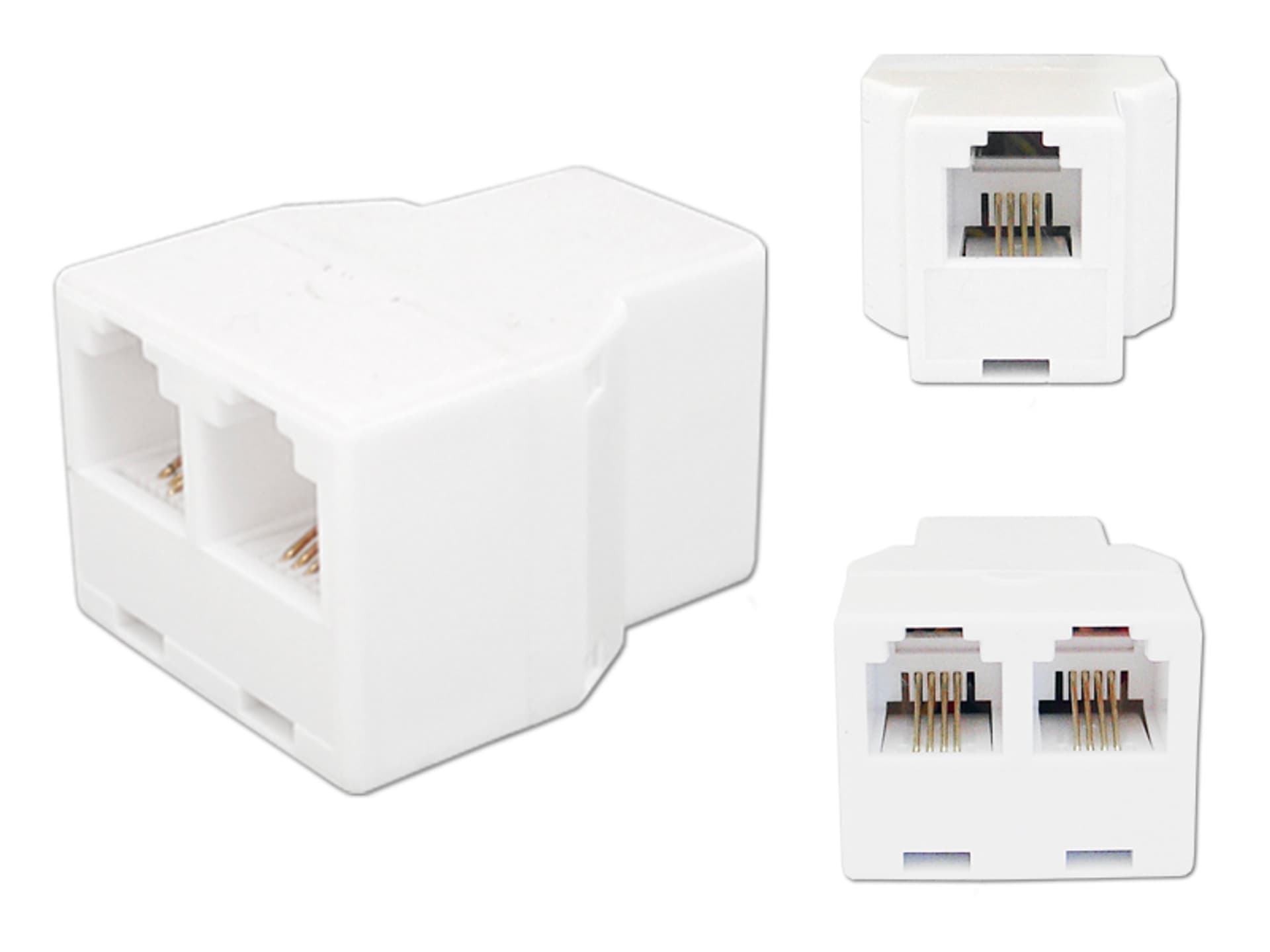 

25 szt. Przyłącze telefoniczne Gniazdo modularne – 2 gniazda modularne.