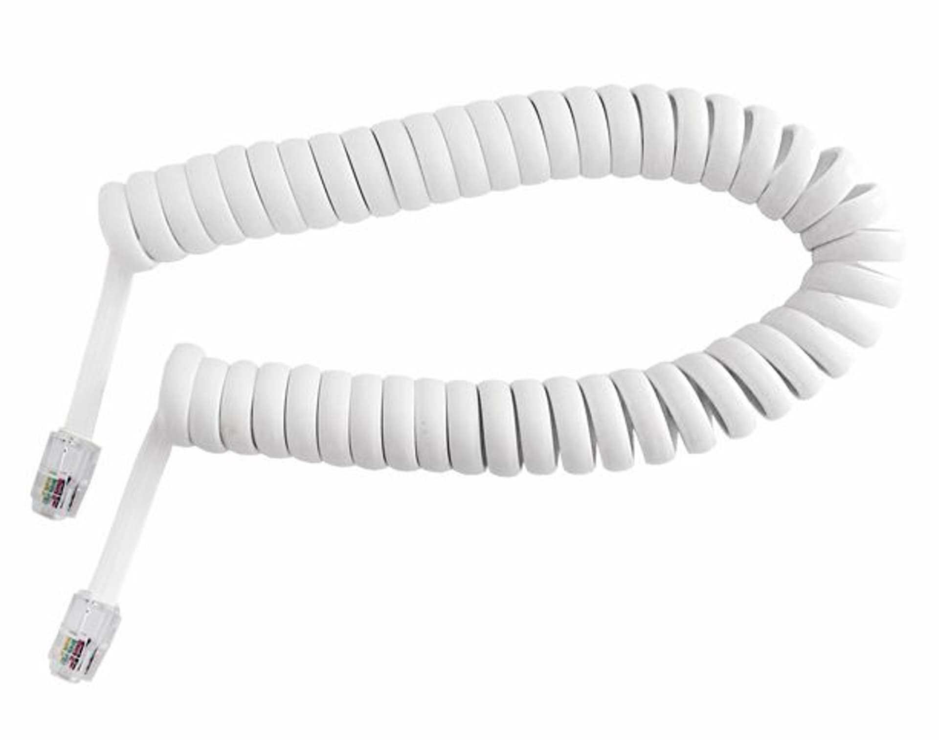 

Przyłącze telefoniczne wtyk - wtyk 7m, skręcane, białe. (1LM)