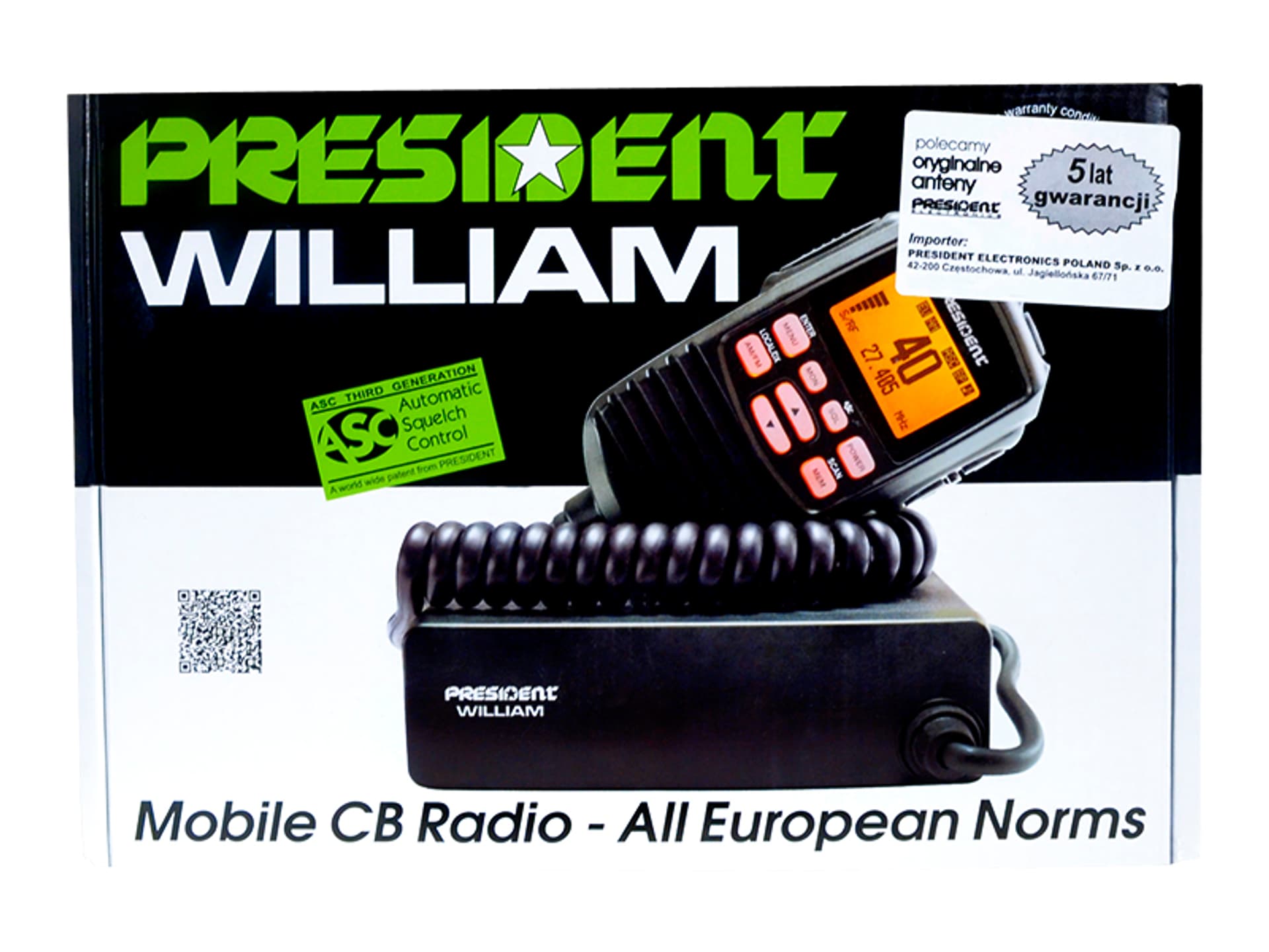 

Radio CB President William ASC AM/FM. (1LM)