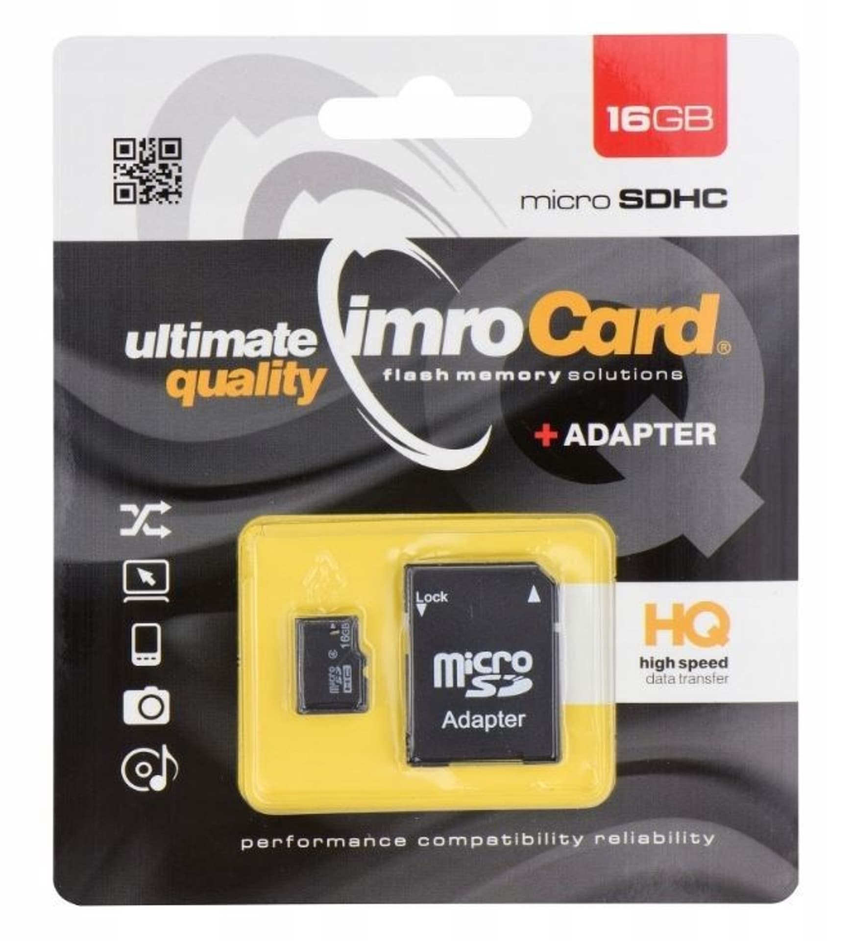 

Karta pamięci microSD 16GB Imro+ adp