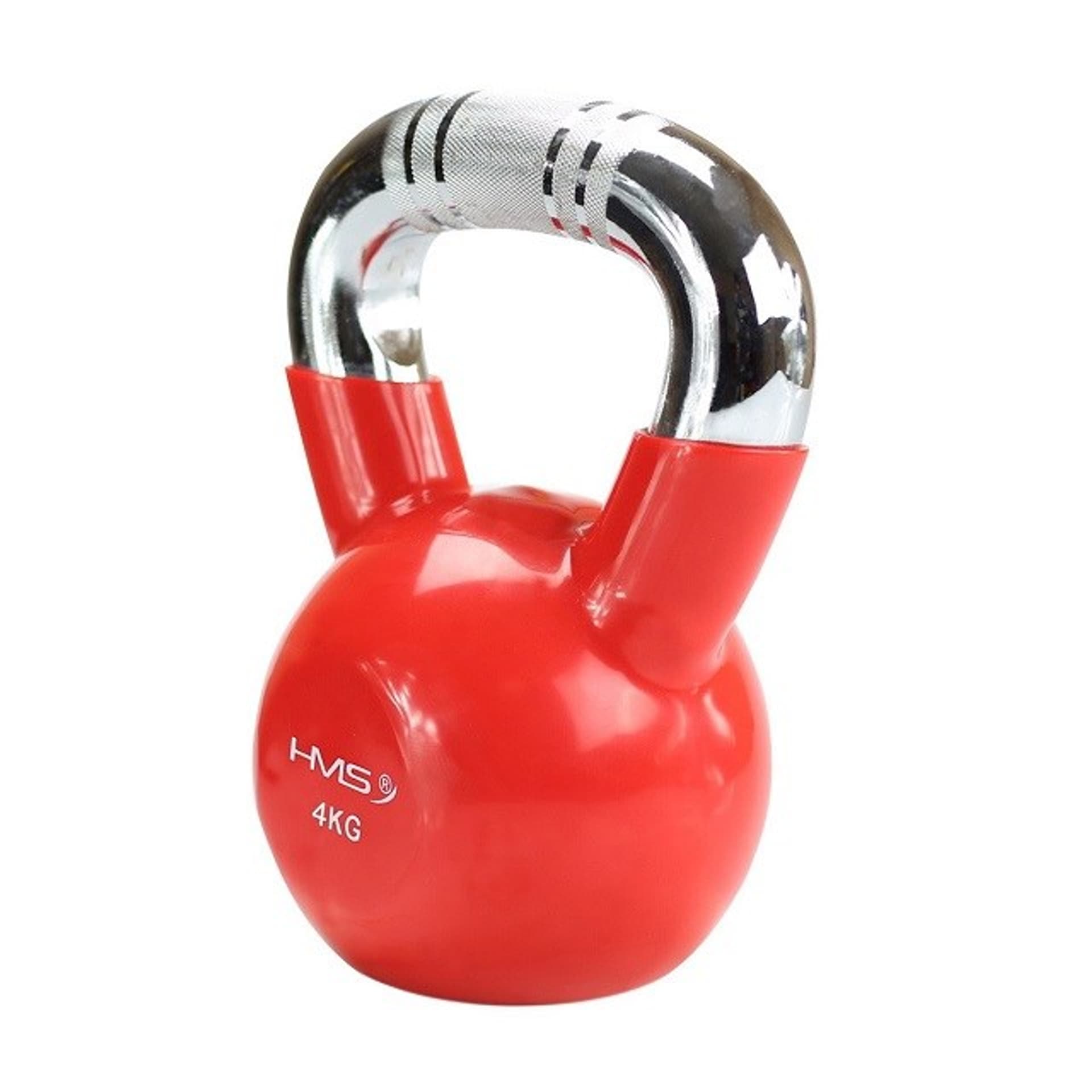 

Kettlebell chromowany 4 kg czerwony HMS KTC04