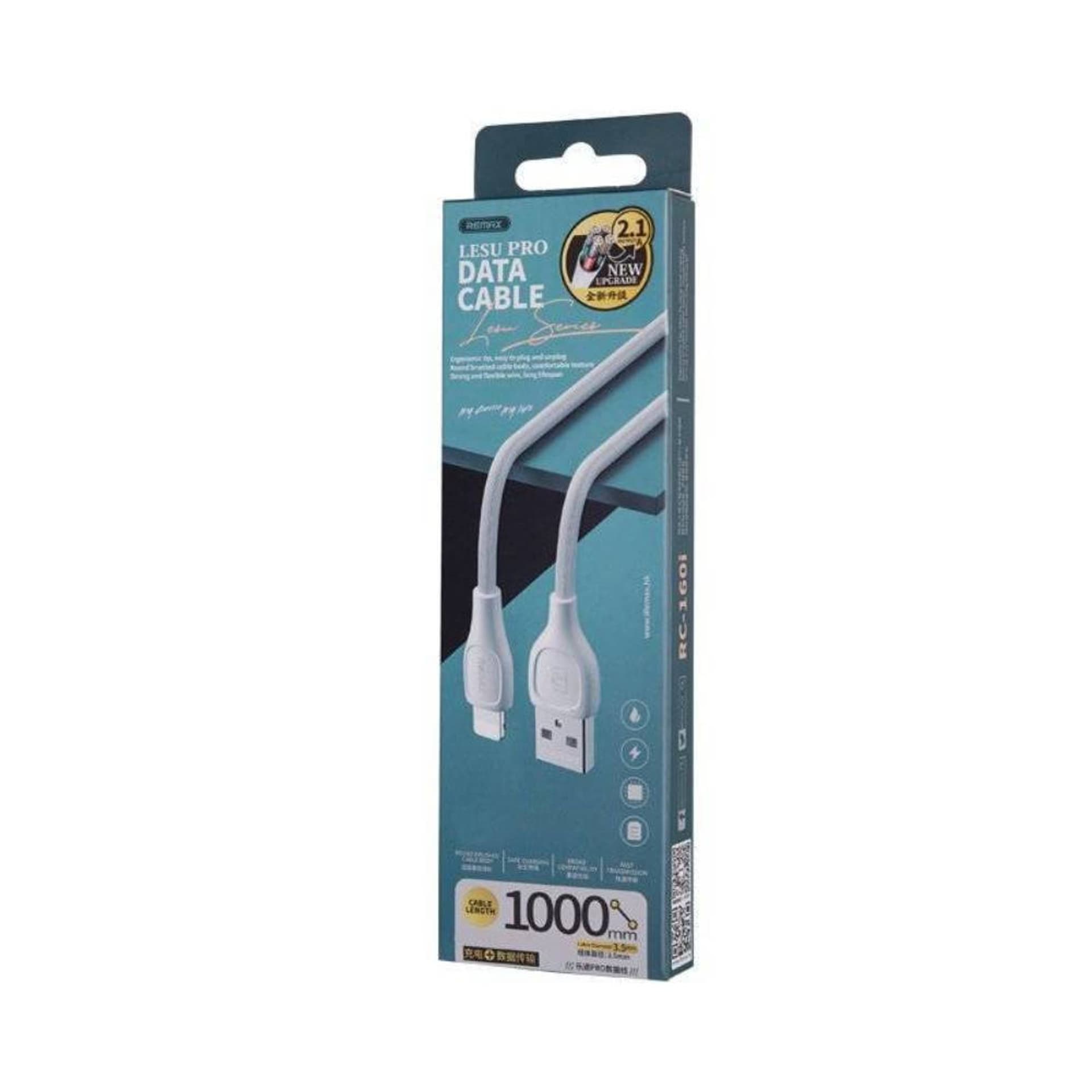 

Kabel 2.1A 1m USB - USB typ C Remax Lesu RC-160a biały