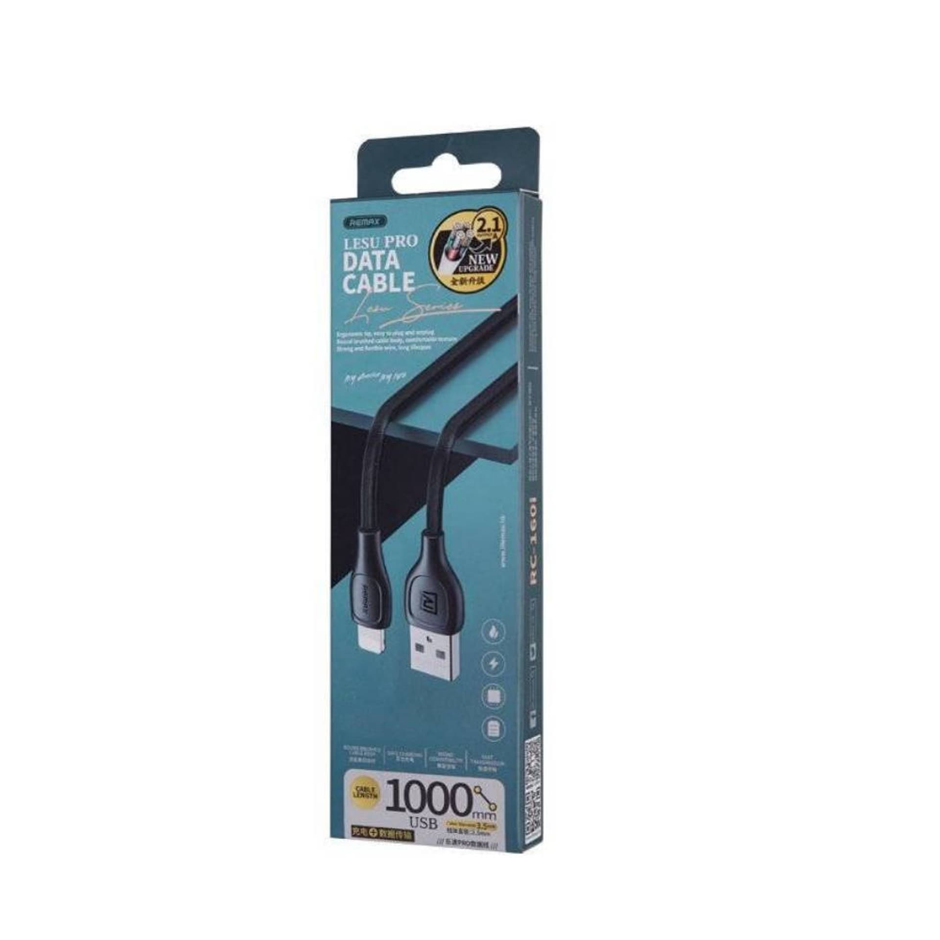 

Kabel 2.1A 1m USB - USB typ C Remax Lesu RC-160a czarny