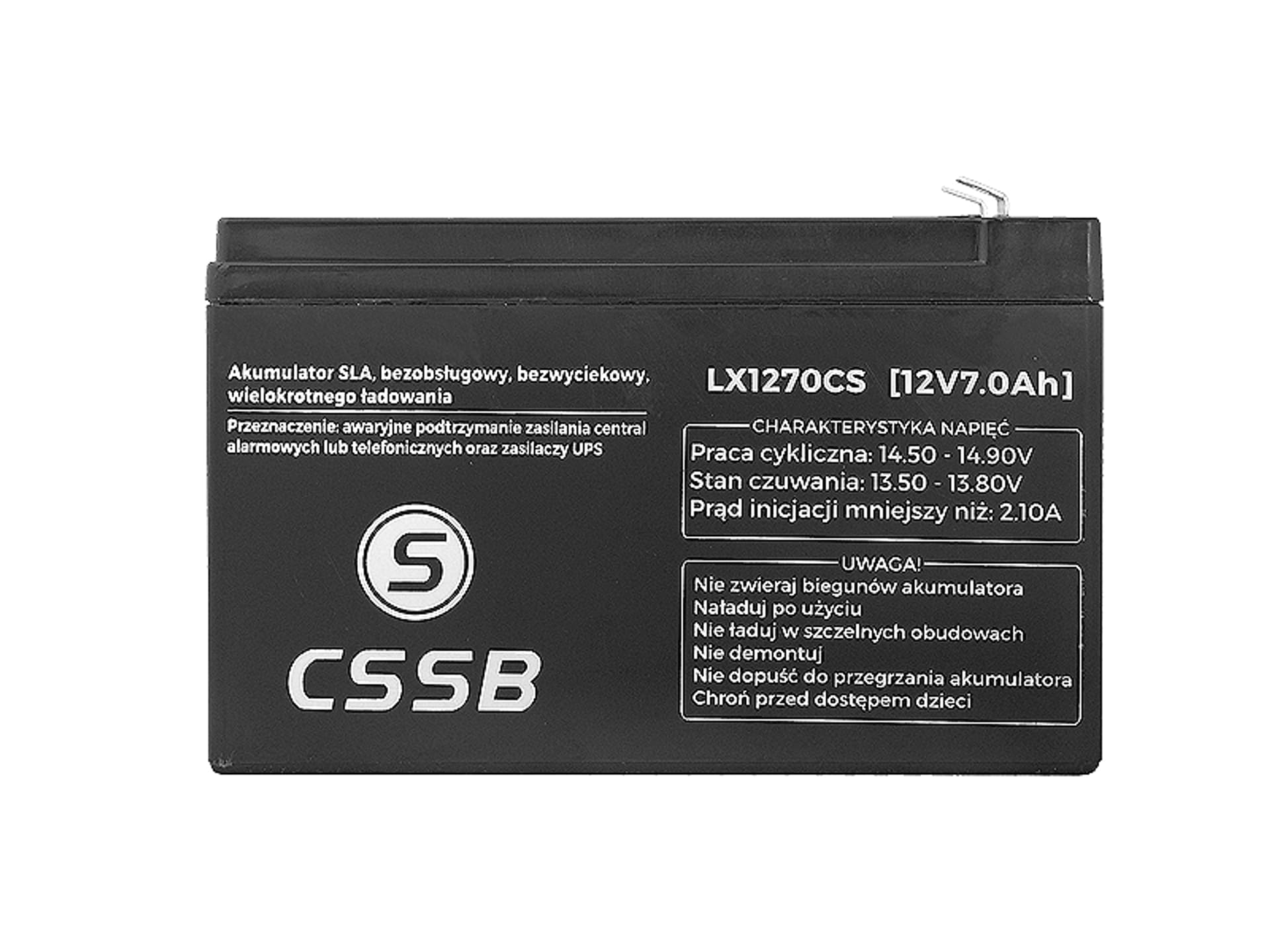 

1 szt. PS Akumulator bezobsługowy SLA 12V7.0Ah