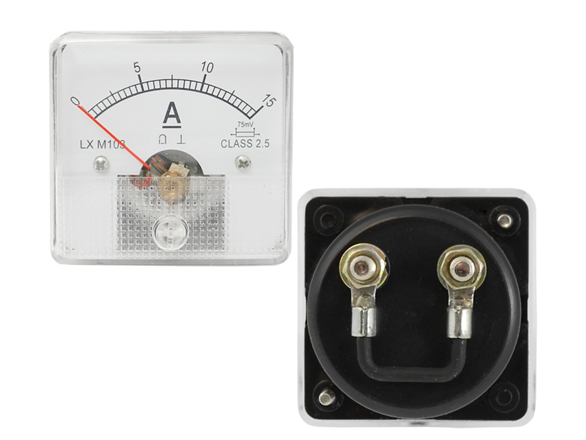 

1 szt. Miernik analogowy amperomierz kwadratowy 15A z bocznikiem