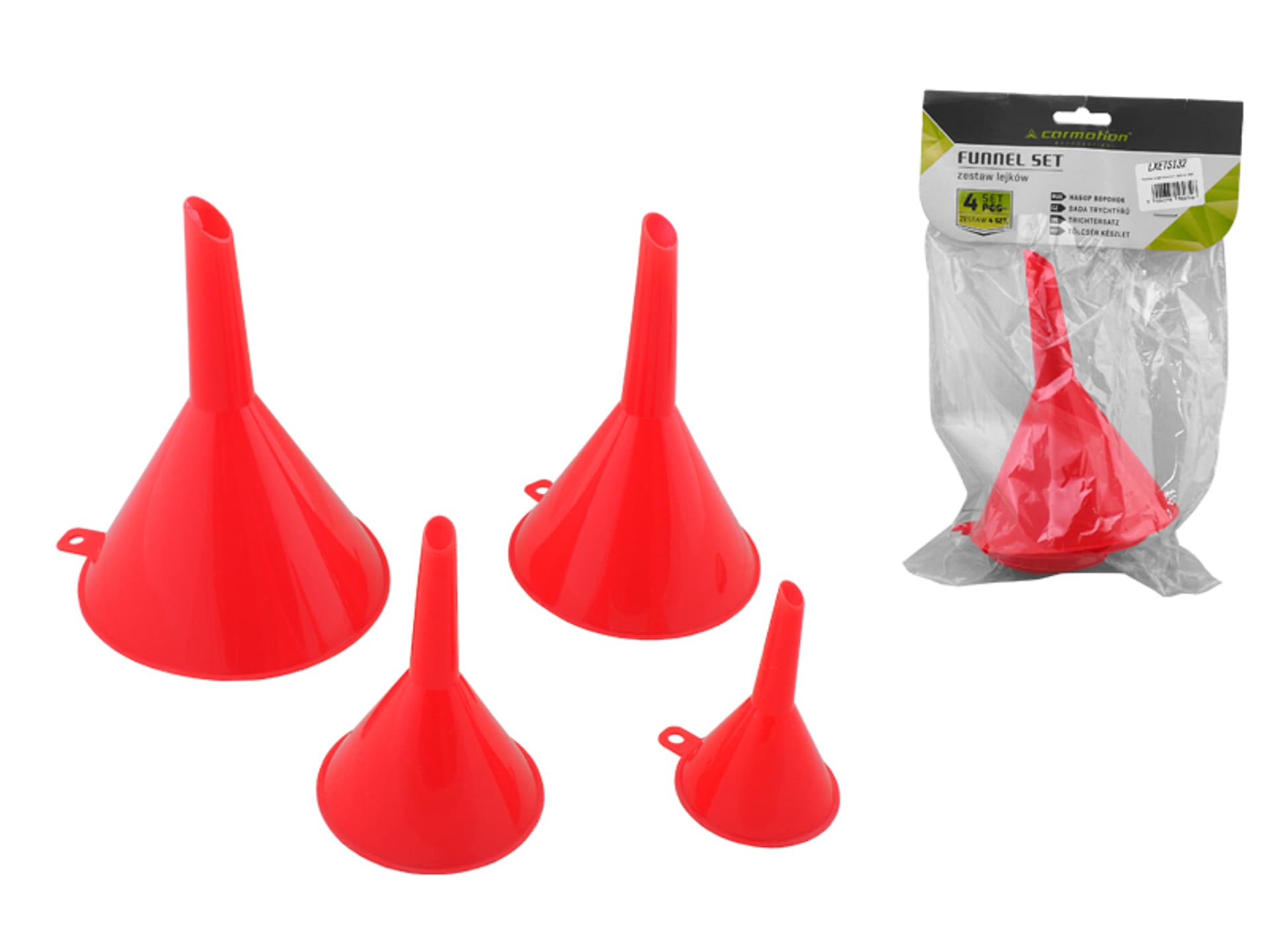 

Zestaw plastikowych lejków 4szt. (1LM)
