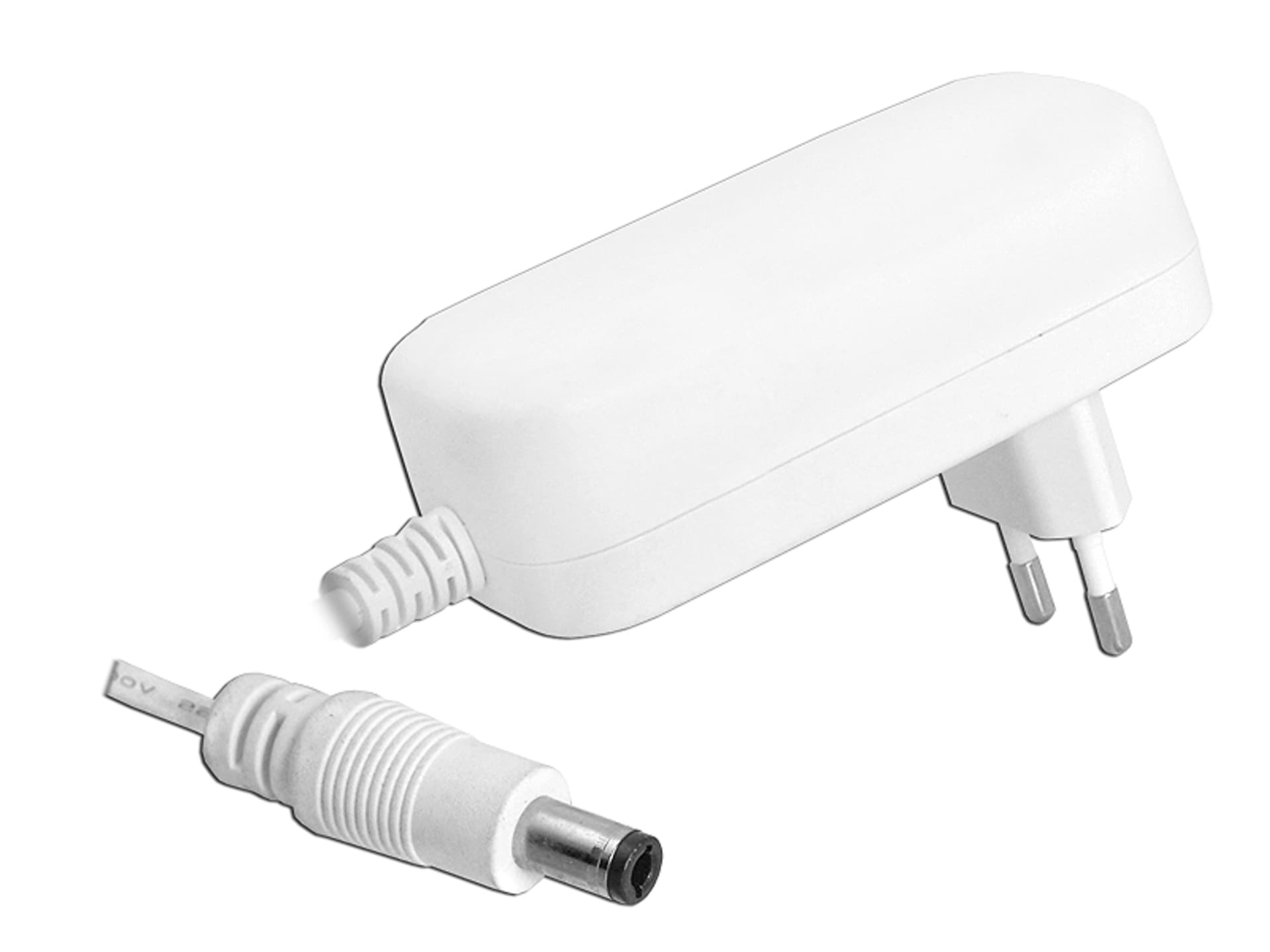 

1 szt. Zasilacz sieciowy 12V/2,5A/30W, wtyk-2,1/5,5 mm, biały.