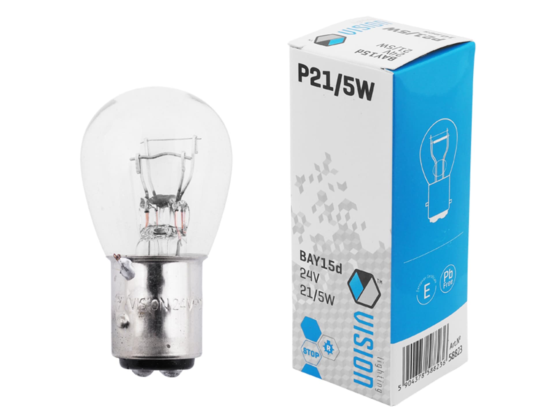 

10 szt. Żarówka samochodowa Vision P21/5W 24V.