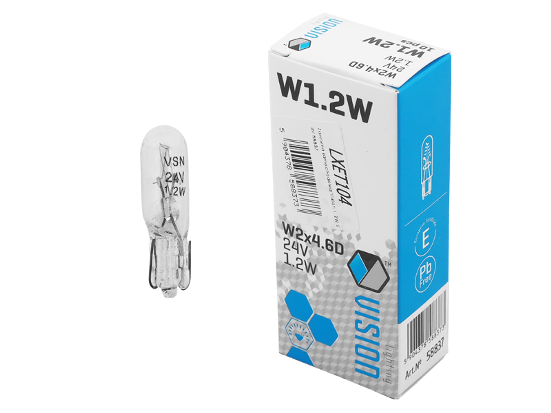 

10 szt. Żarówka samochodowa Vision 1.2W 24V.