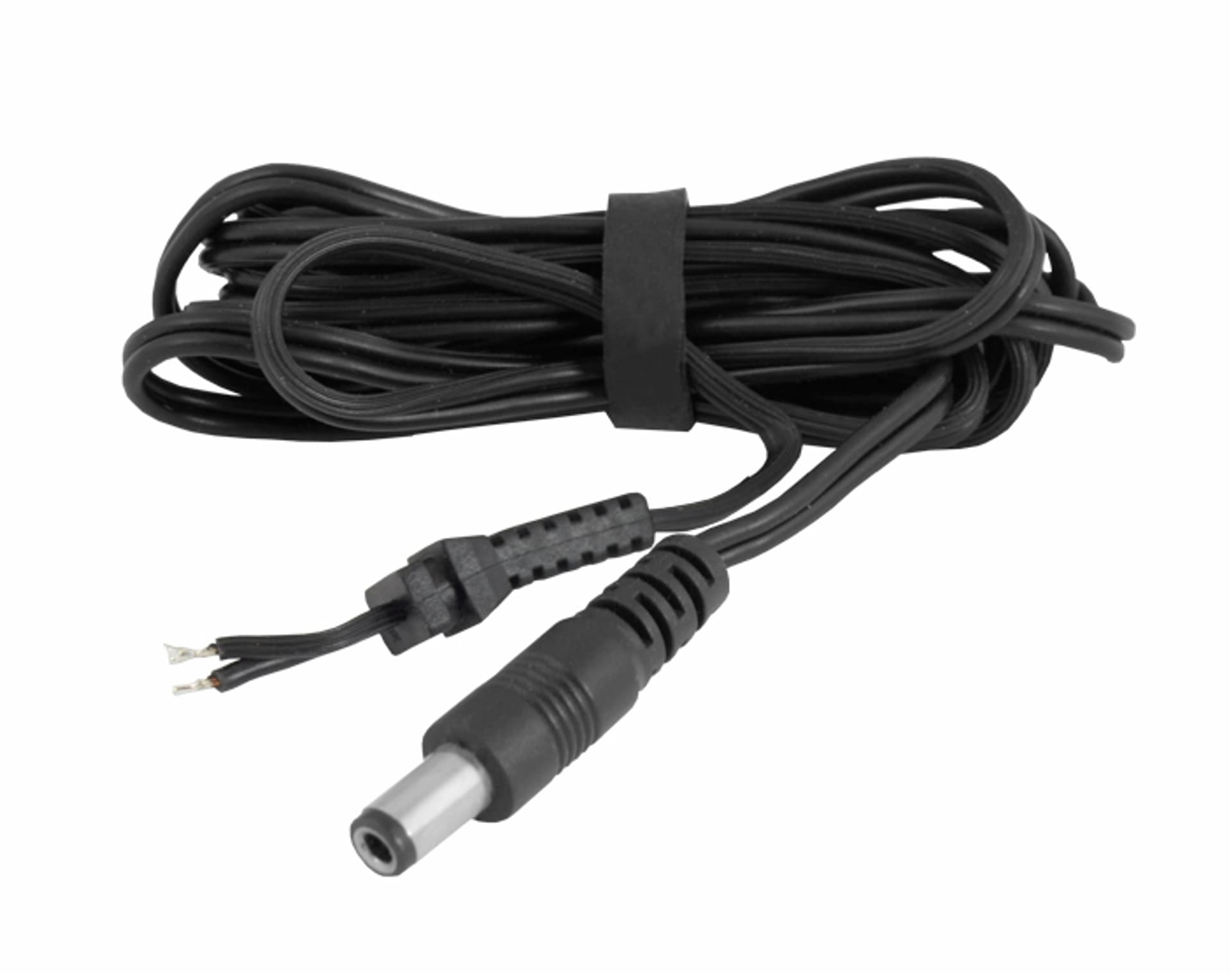 

5 szt. Wtyk DC 2,5x5,5, kabel 1,5m, wtyk z odgiętką, HQ.