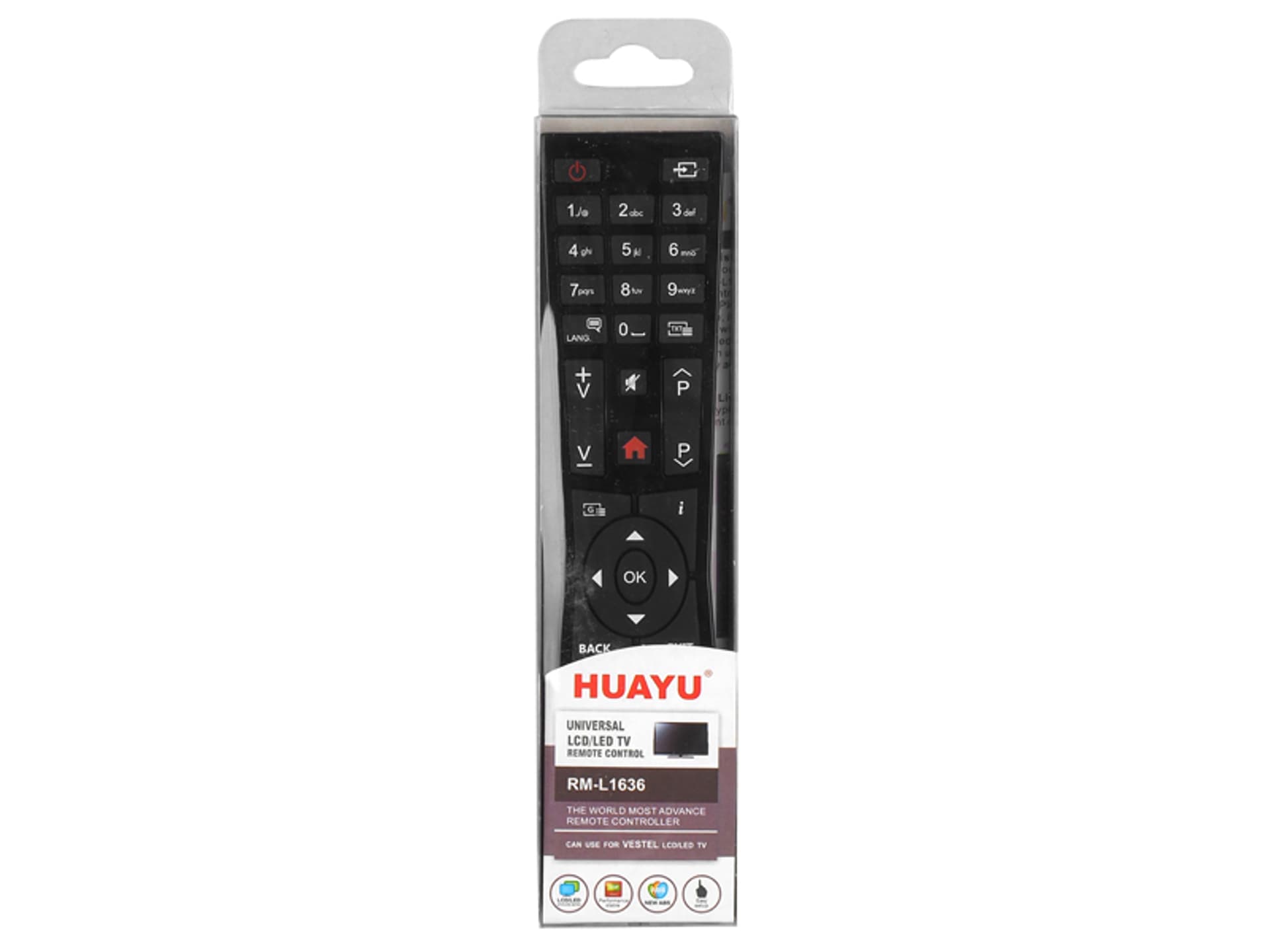 

1 szt. Pilot do TV LCD VESTEL,HYUNDAI,TELEFUNKEN RM-L1636 NETFLIX,YOUTUBE PRIME VIDEO